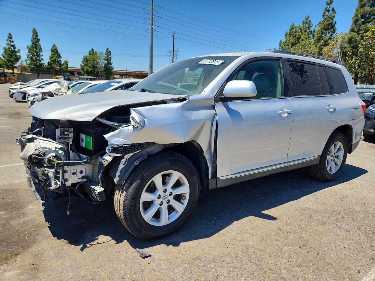 2012 Toyota Highlander Base Серебряный vin: 5TDZK3EH9CS064251