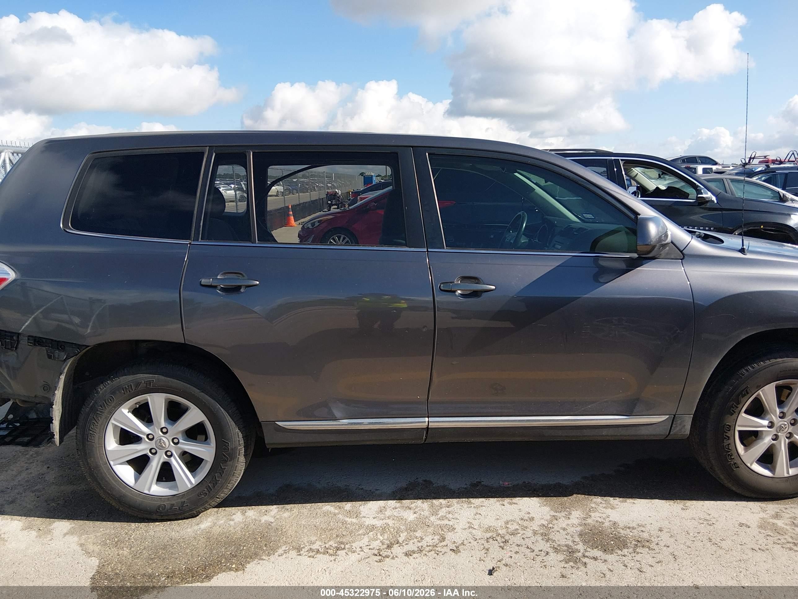 2012 Toyota Highlander Base V6 Gray vin: 5TDZK3EH9CS067943
