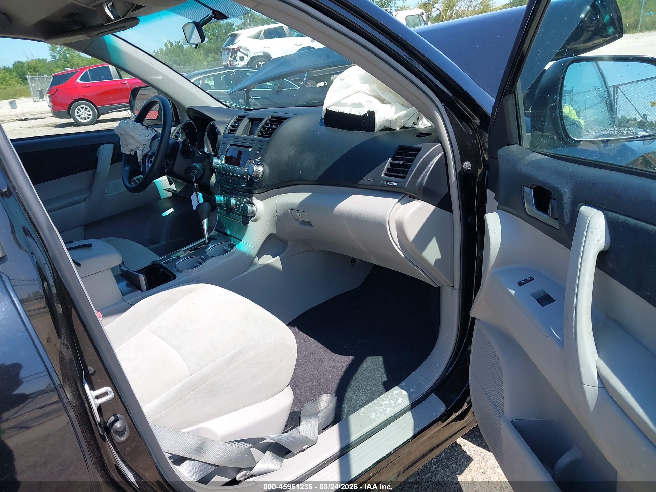 2012 Toyota Highlander Base V6 Black vin: 5TDZK3EH9CS082491