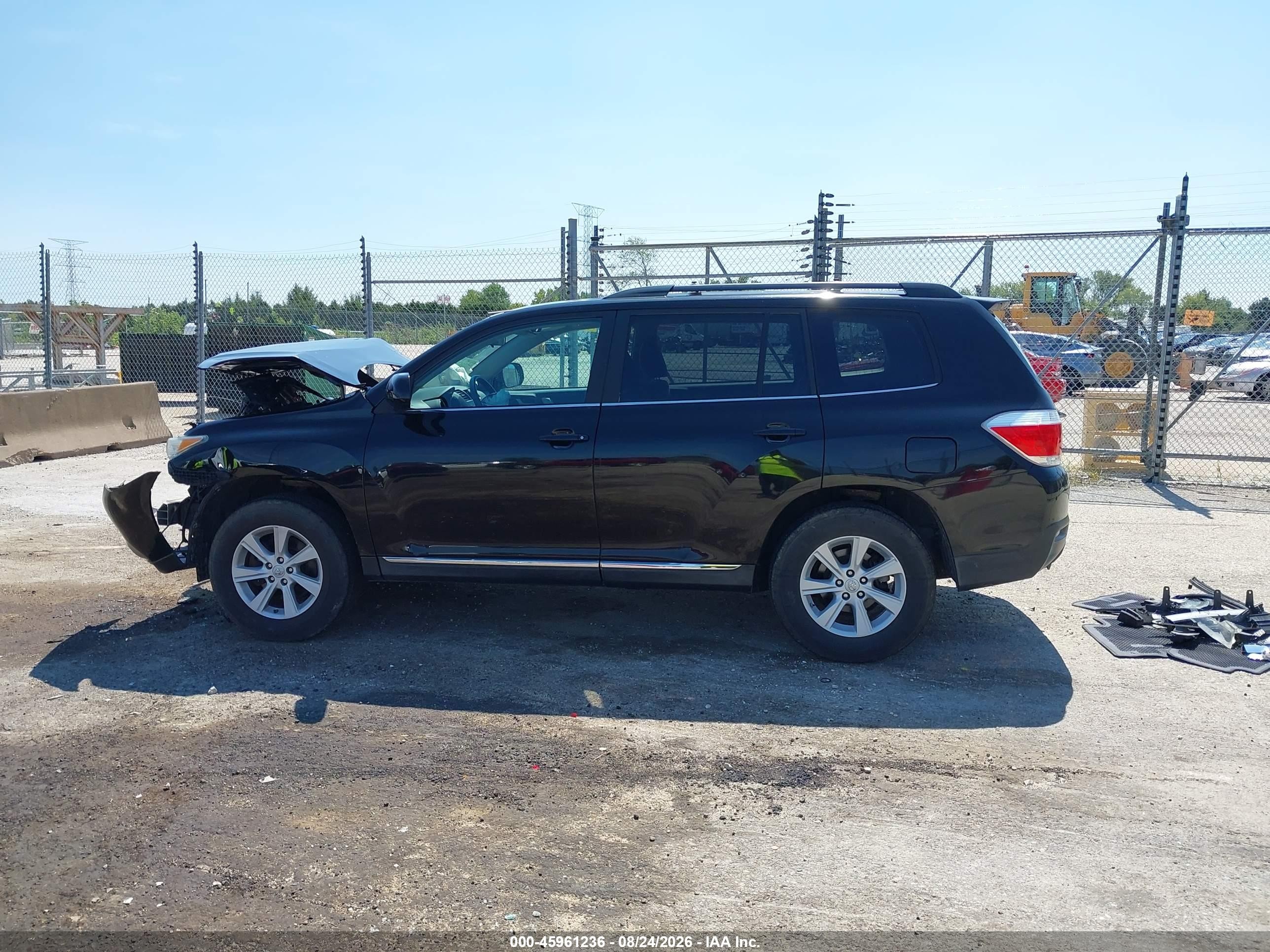 2012 Toyota Highlander Base V6 Black vin: 5TDZK3EH9CS082491