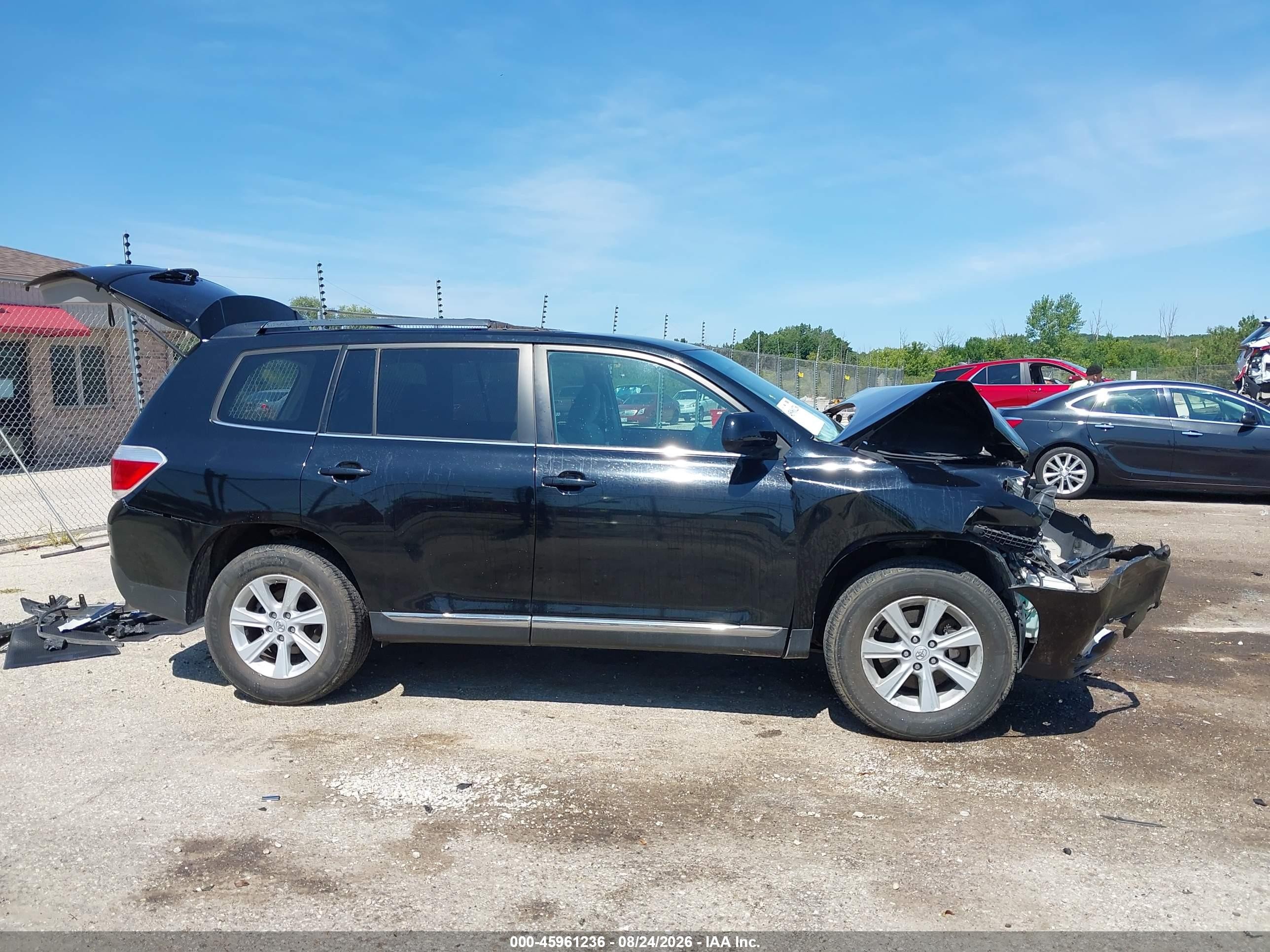 2012 Toyota Highlander Base V6 Black vin: 5TDZK3EH9CS082491