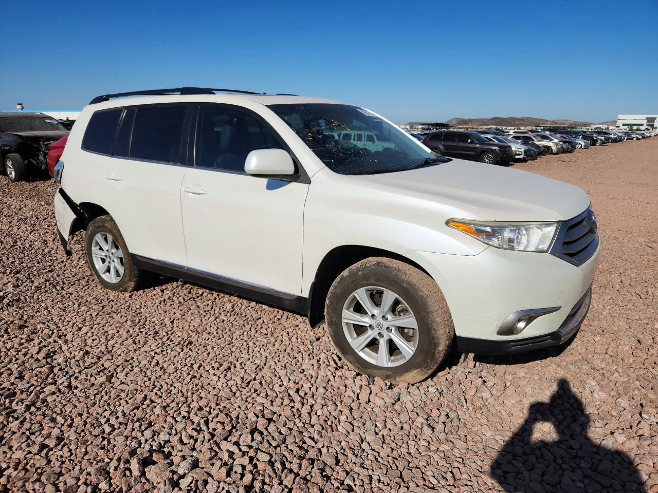 2013 Toyota Highlander Se White vin: 5TDZK3EH9DS128855