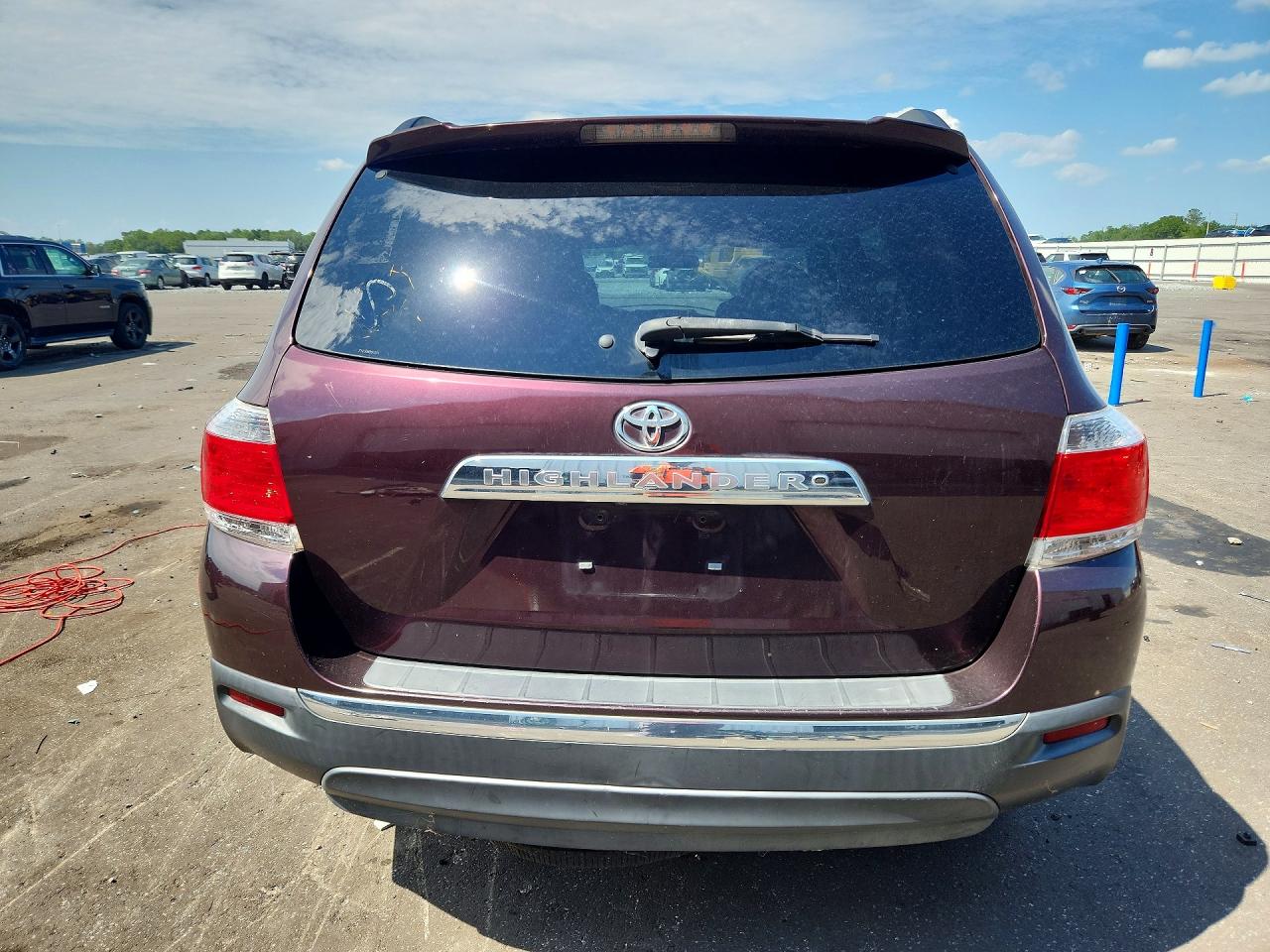 2013 Toyota Highlander Plus Бордовый vin: 5TDZK3EH9DS132274