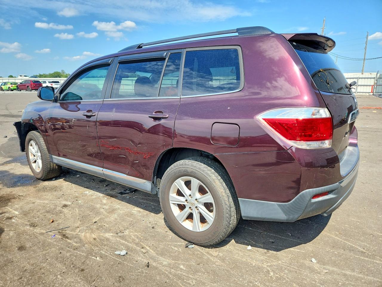 2013 Toyota Highlander Plus Бордовый vin: 5TDZK3EH9DS132274