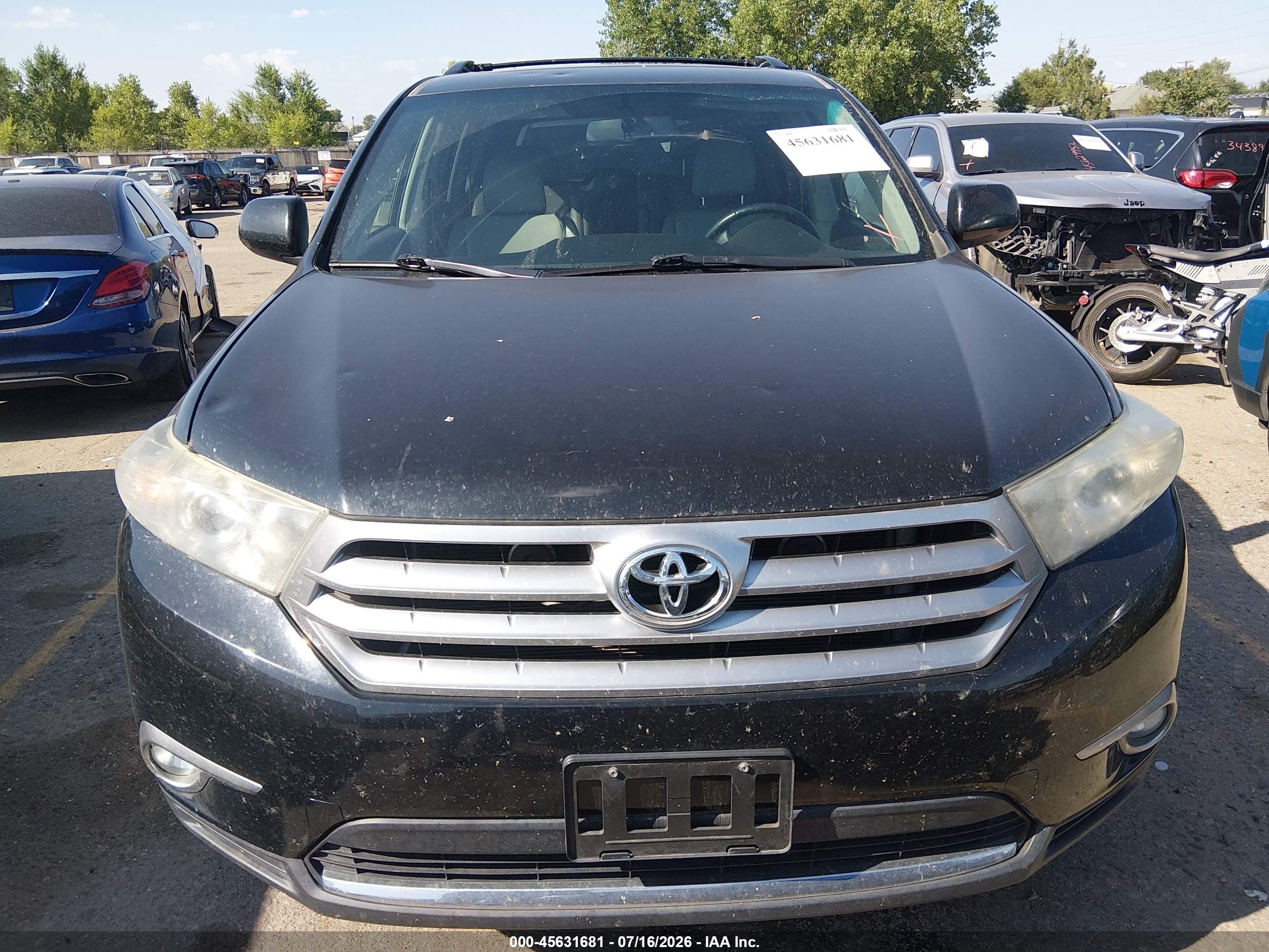 2011 Toyota Highlander Se V6 Черный vin: 5TDZK3EHXBS024307