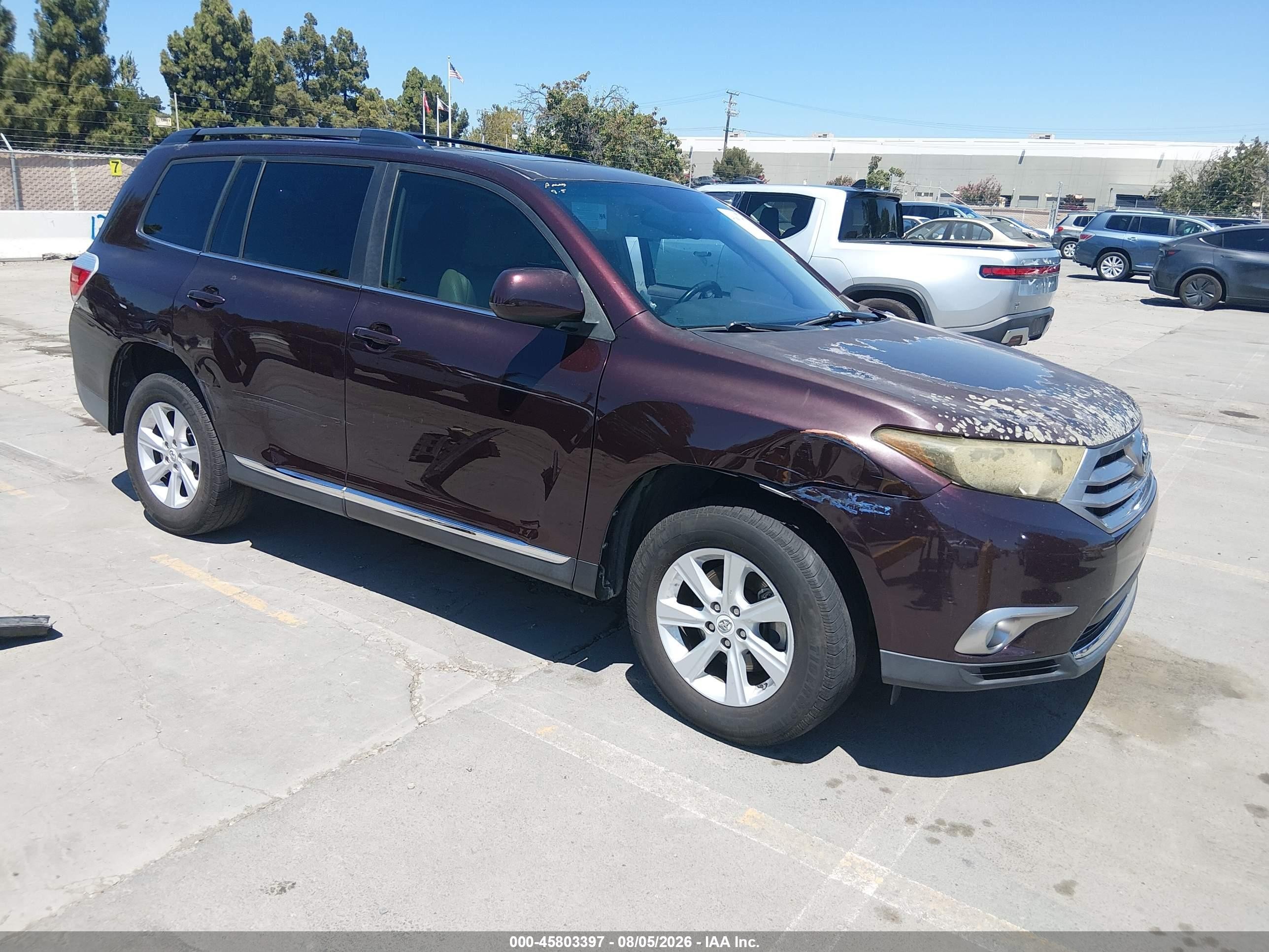 2011 Toyota Highlander Se V6 Burgundy vin: 5TDZK3EHXBS046307