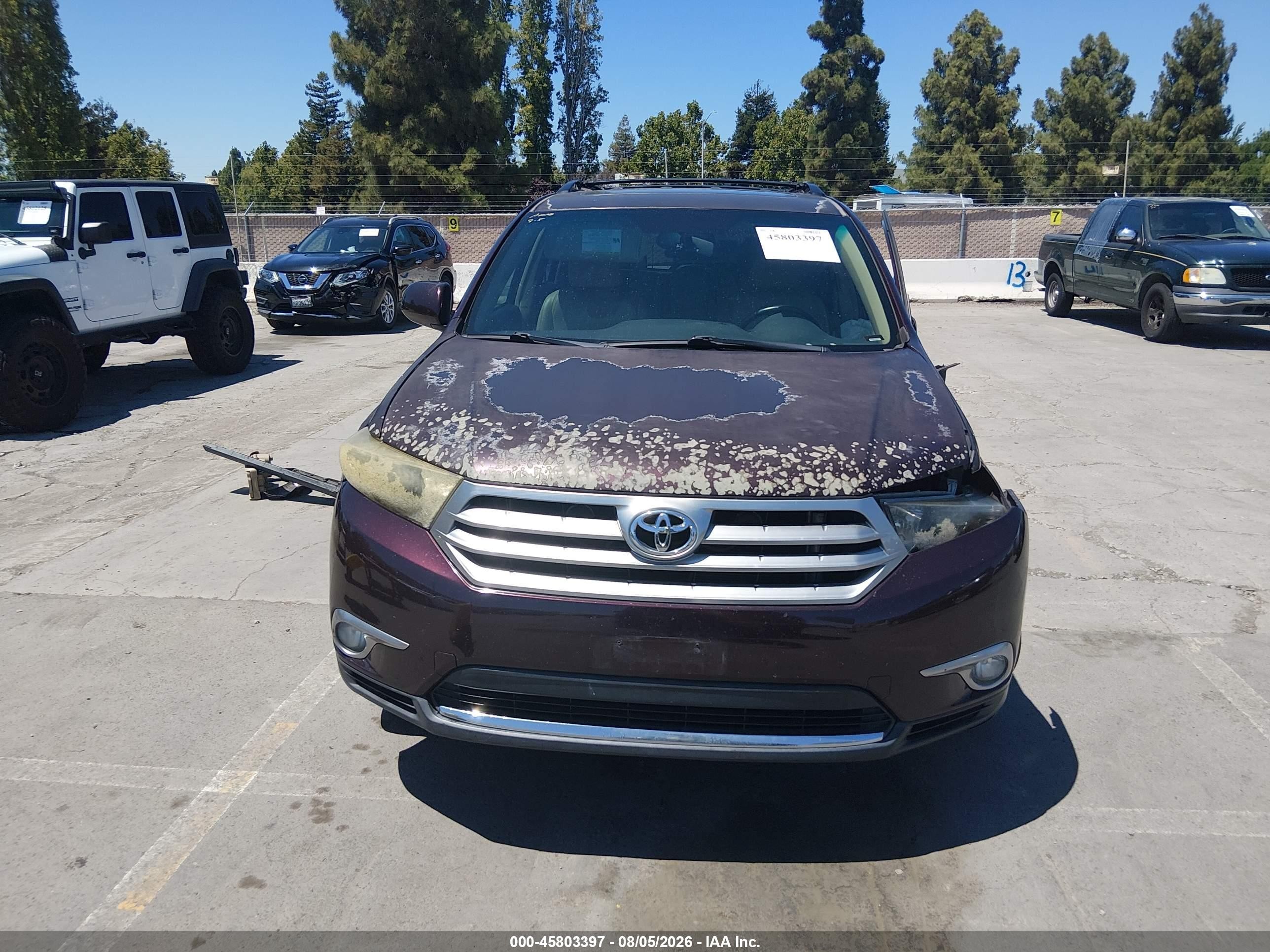 2011 Toyota Highlander Se V6 Burgundy vin: 5TDZK3EHXBS046307