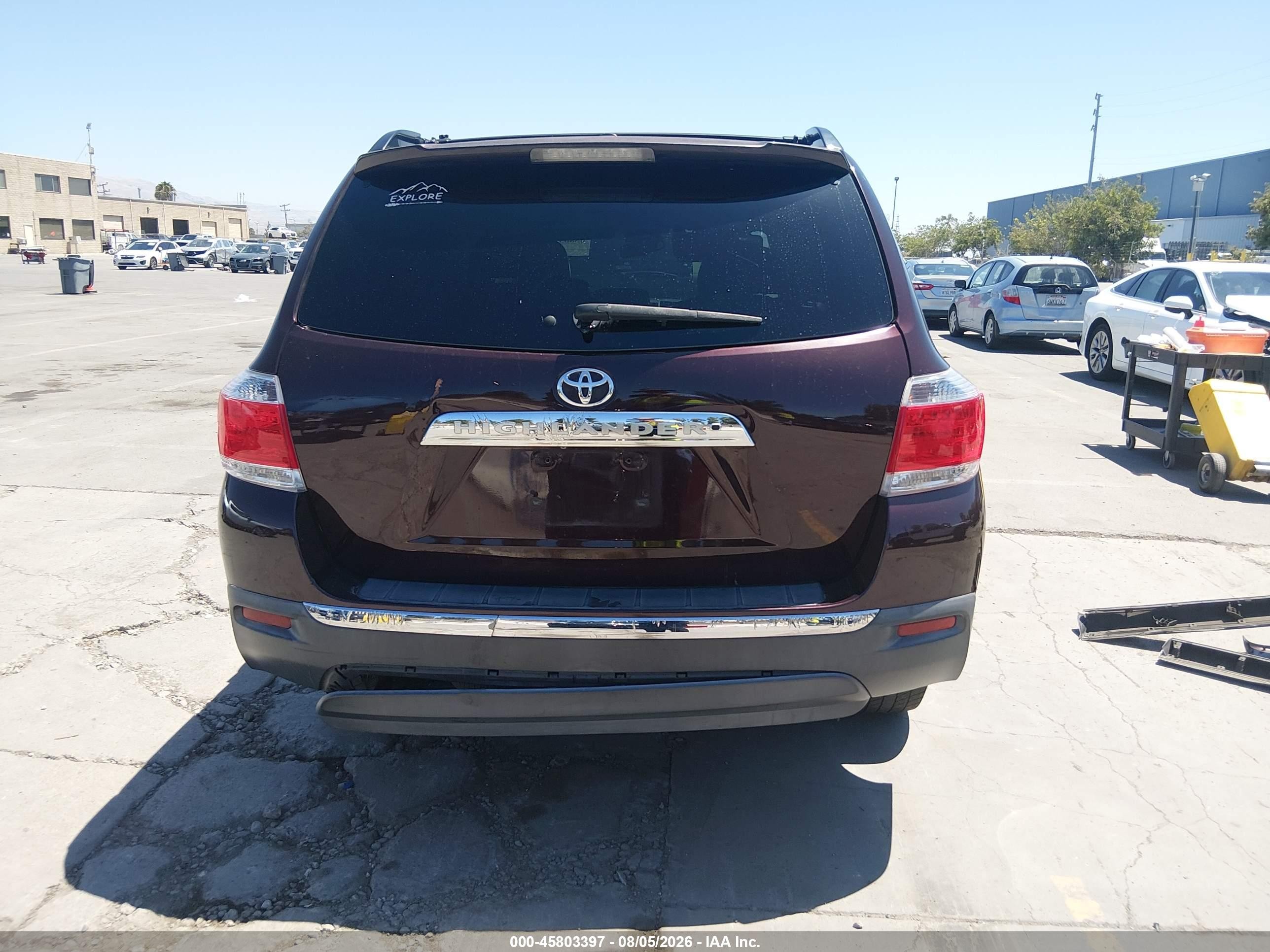 2011 Toyota Highlander Se V6 Burgundy vin: 5TDZK3EHXBS046307
