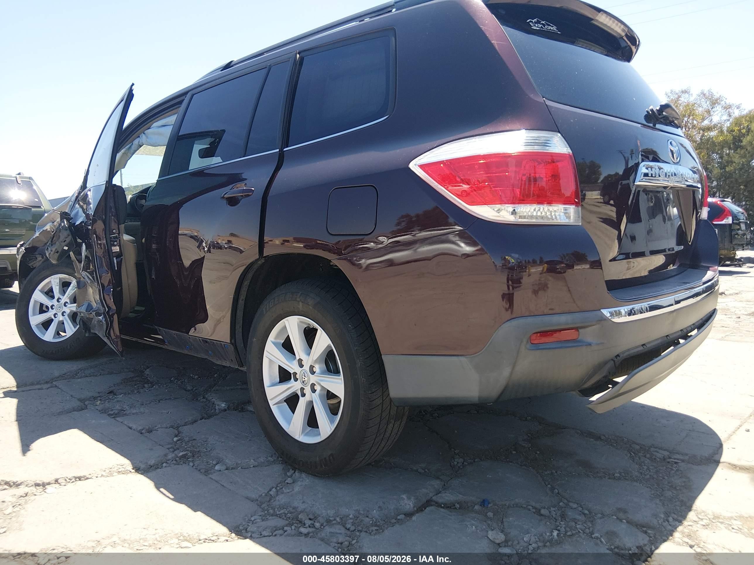 2011 Toyota Highlander Se V6 Burgundy vin: 5TDZK3EHXBS046307