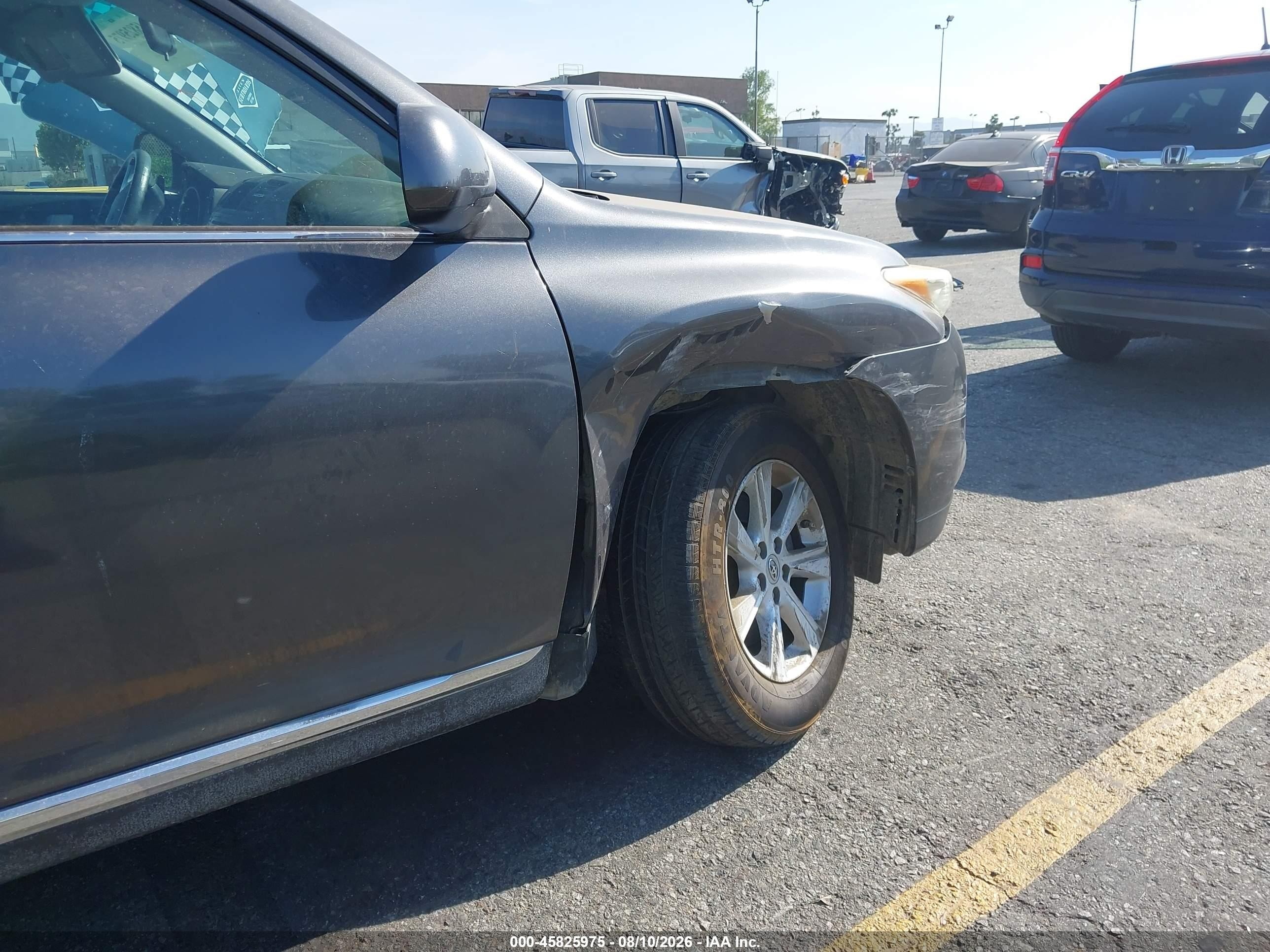 2012 Toyota Highlander Base V6 Gray vin: 5TDZK3EHXCS056904