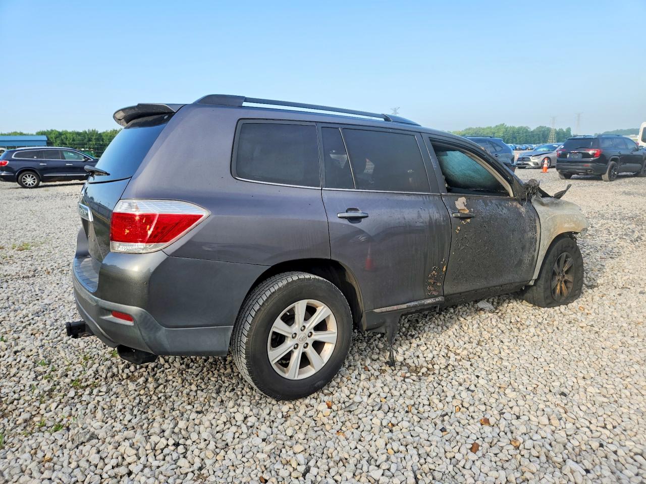 2012 Toyota Highlander Base Gray vin: 5TDZK3EHXCS078398