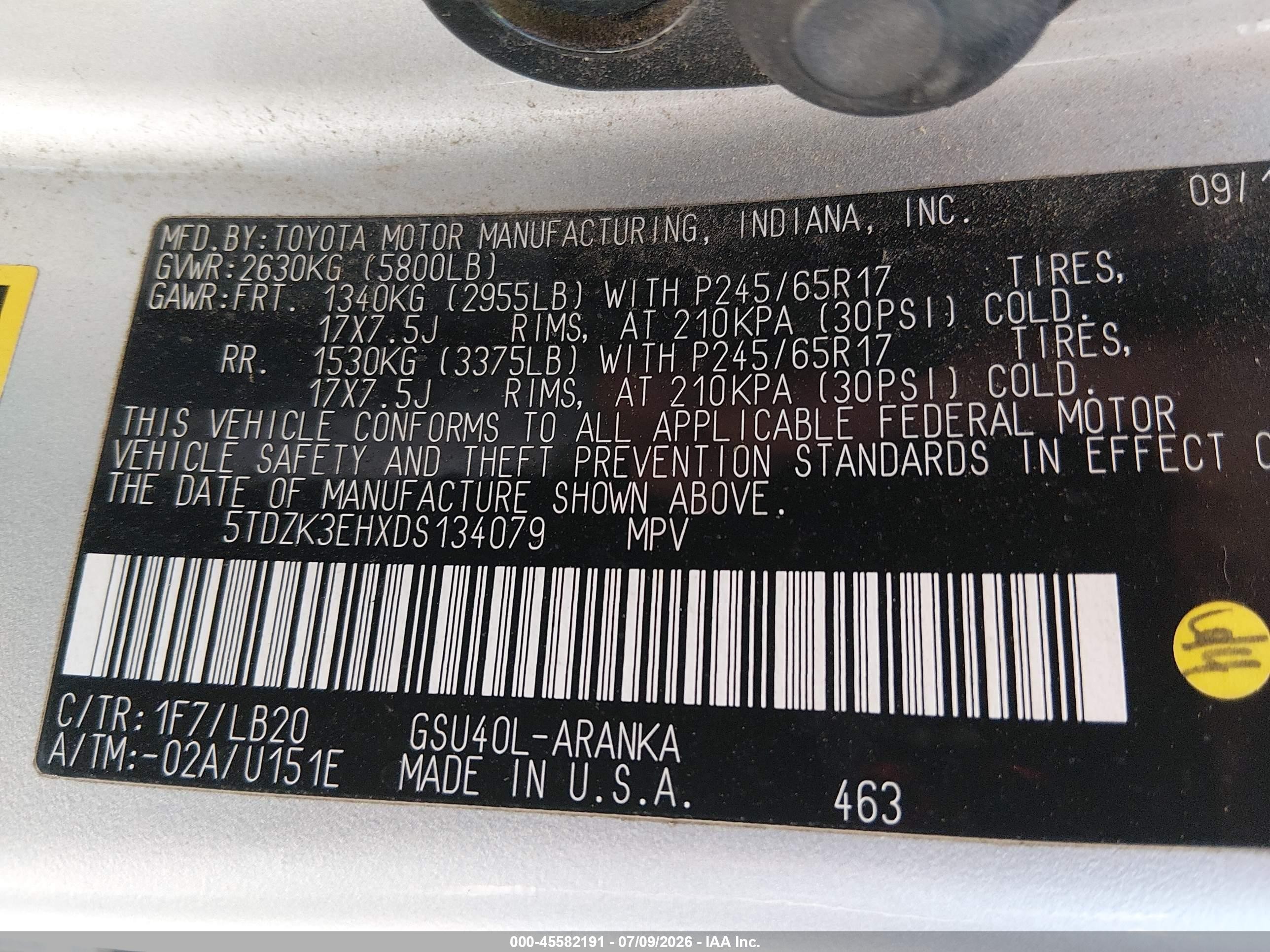 2013 Toyota Highlander Se V6 Silver vin: 5TDZK3EHXDS134079