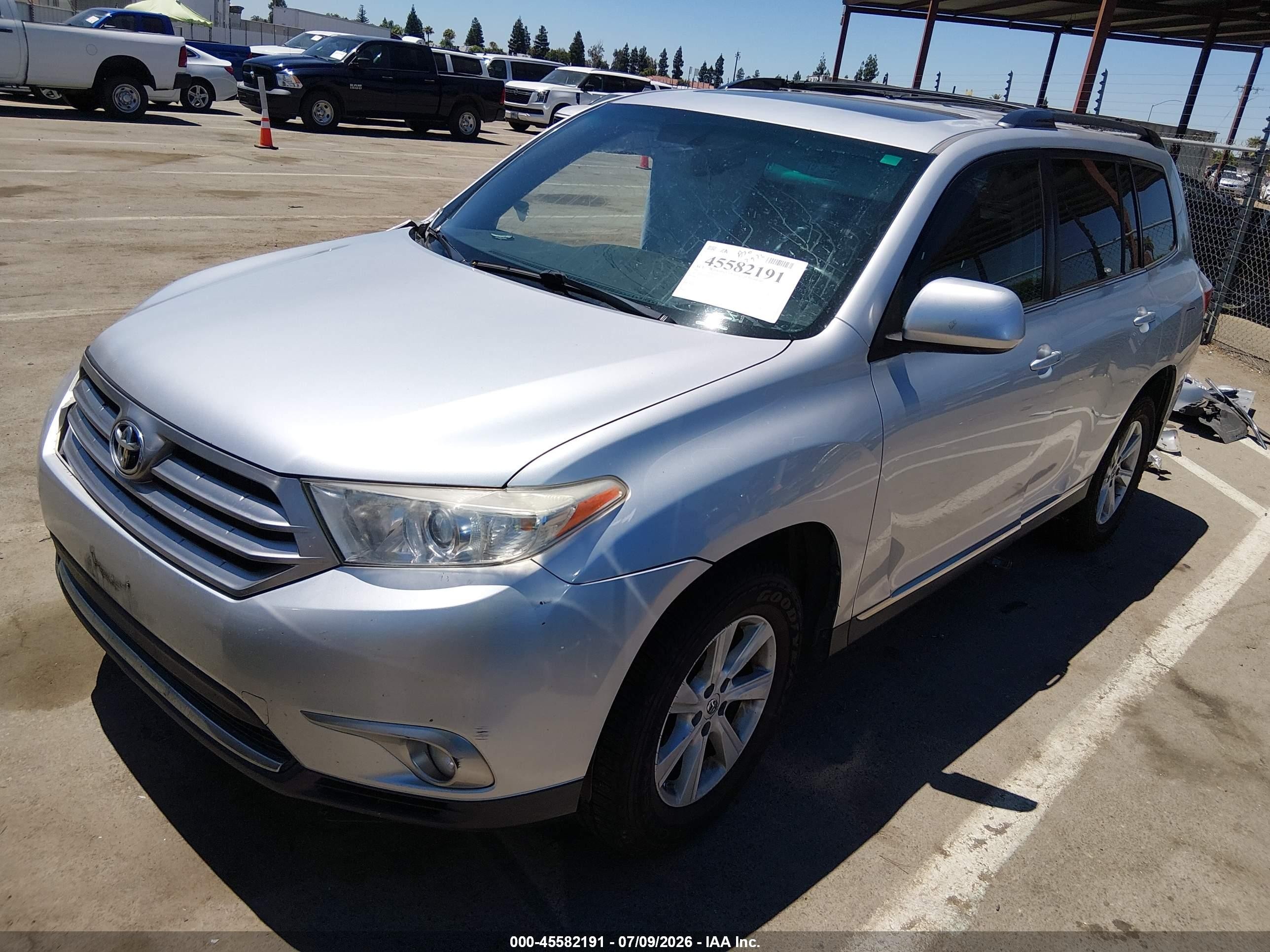 2013 Toyota Highlander Se V6 Silver vin: 5TDZK3EHXDS134079