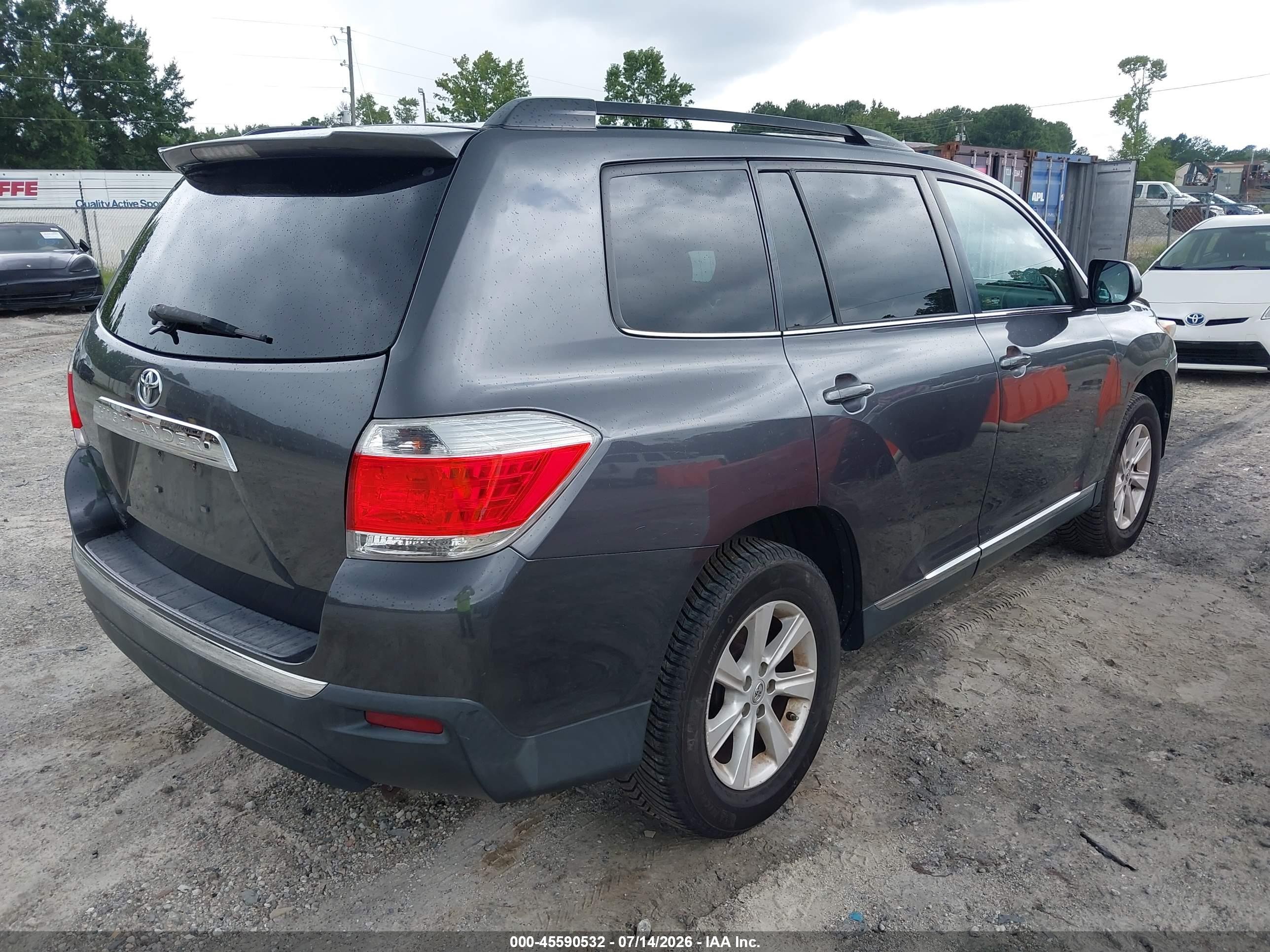 2013 Toyota Highlander Se V6 Gray vin: 5TDZK3EHXDS141419