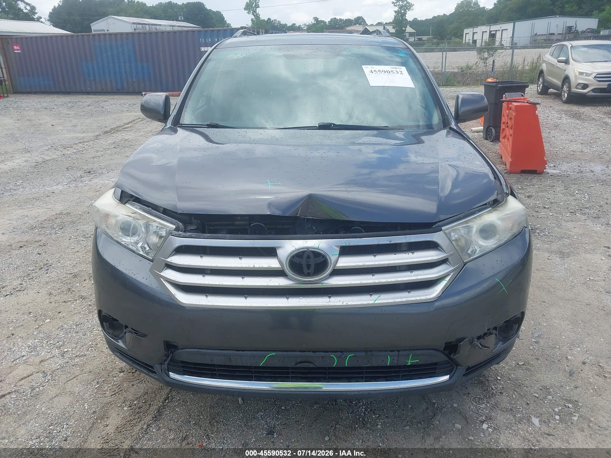 2013 Toyota Highlander Se V6 Gray vin: 5TDZK3EHXDS141419