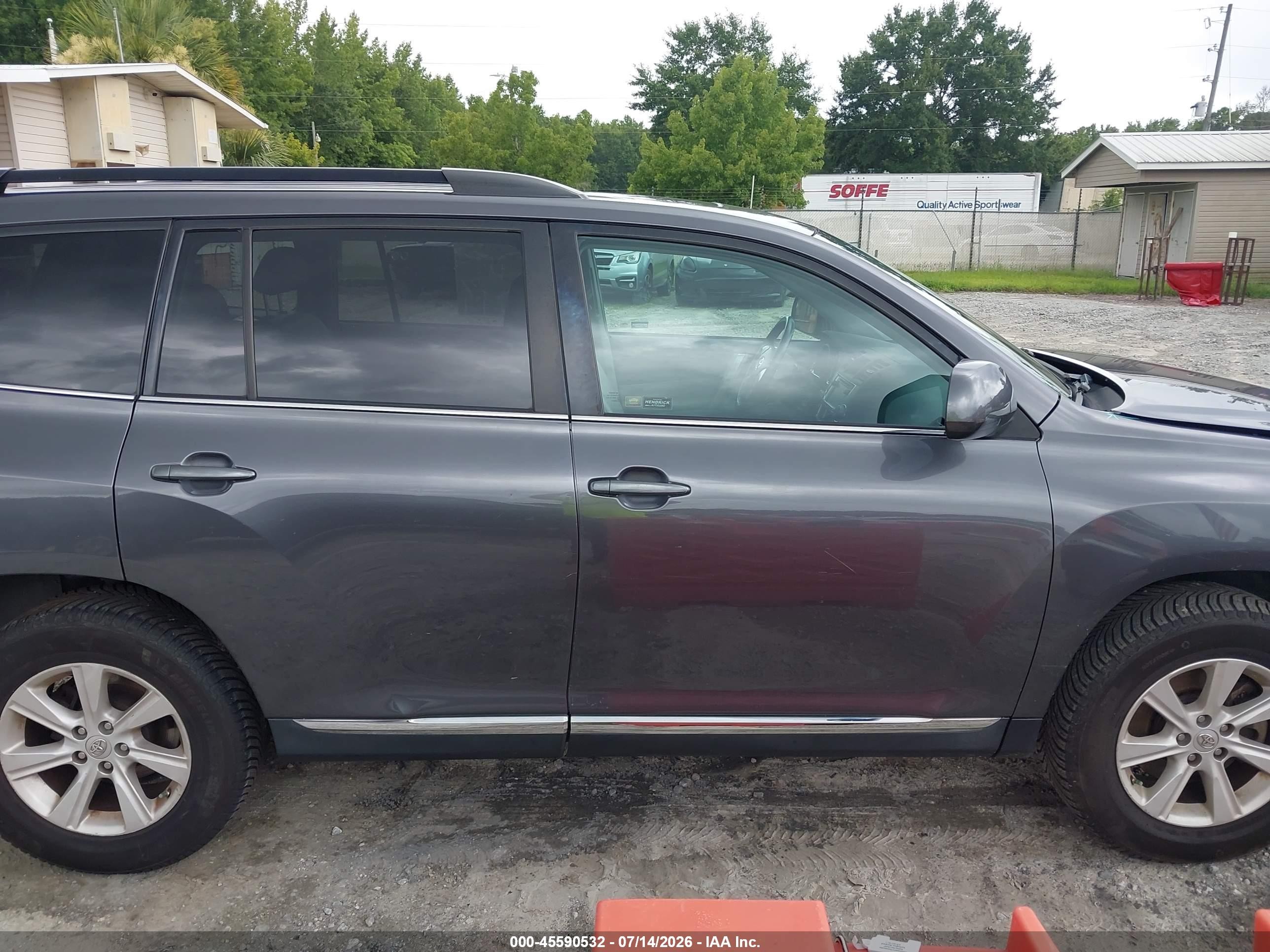 2013 Toyota Highlander Se V6 Gray vin: 5TDZK3EHXDS141419