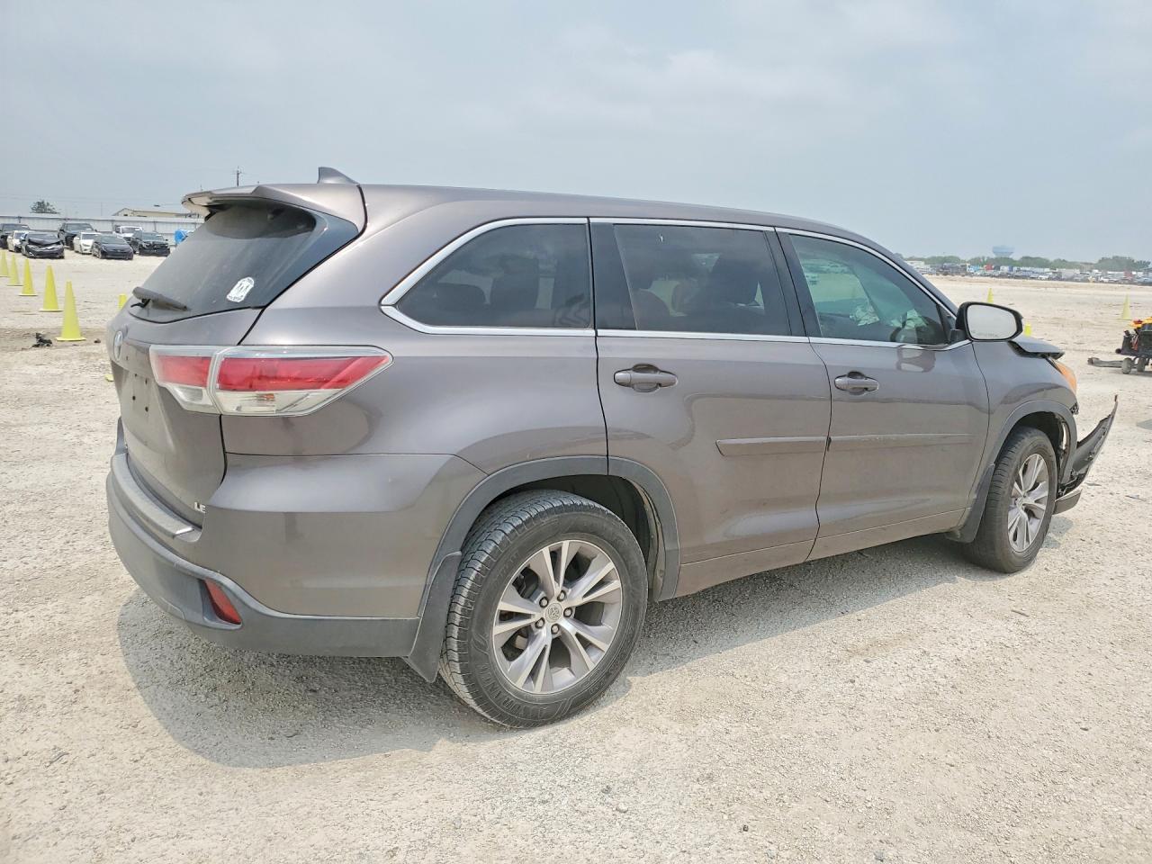2014 Toyota Highlander Le Plus Gray vin: 5TDZKRFH0ES017002