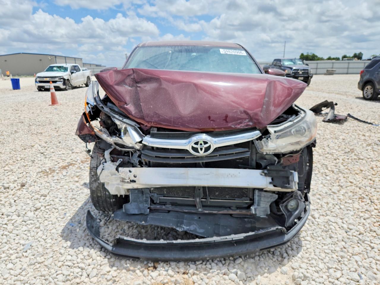 2015 Toyota Highlander Le Plus Maroon vin: 5TDZKRFH1FS112623