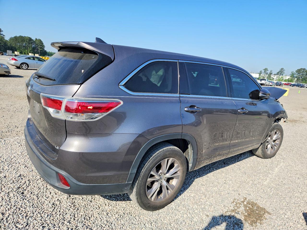 2015 Toyota Highlander Le Plus Gray vin: 5TDZKRFH4FS093260