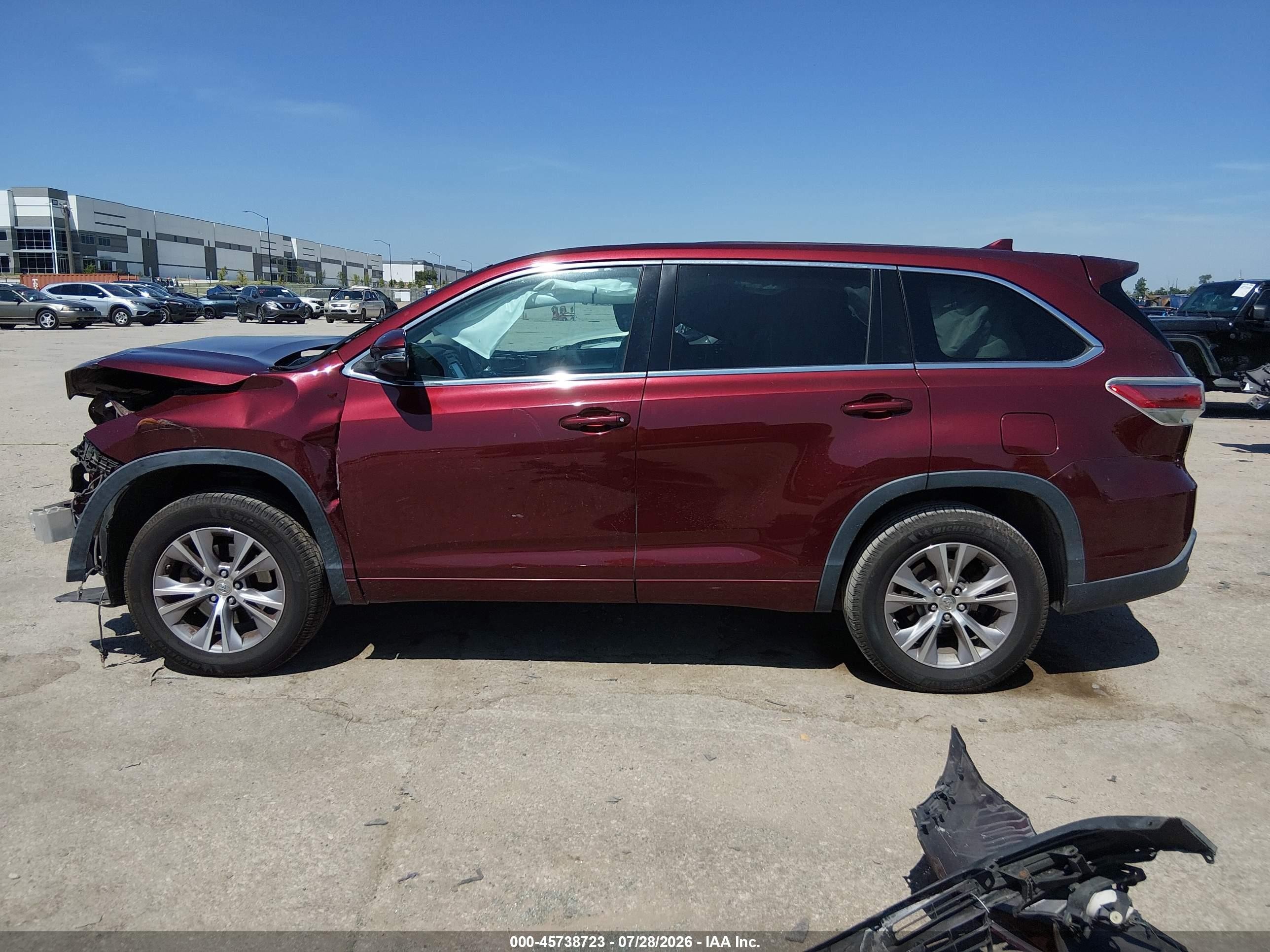 2014 Toyota Highlander Le Plus V6 Red vin: 5TDZKRFH5ES032188