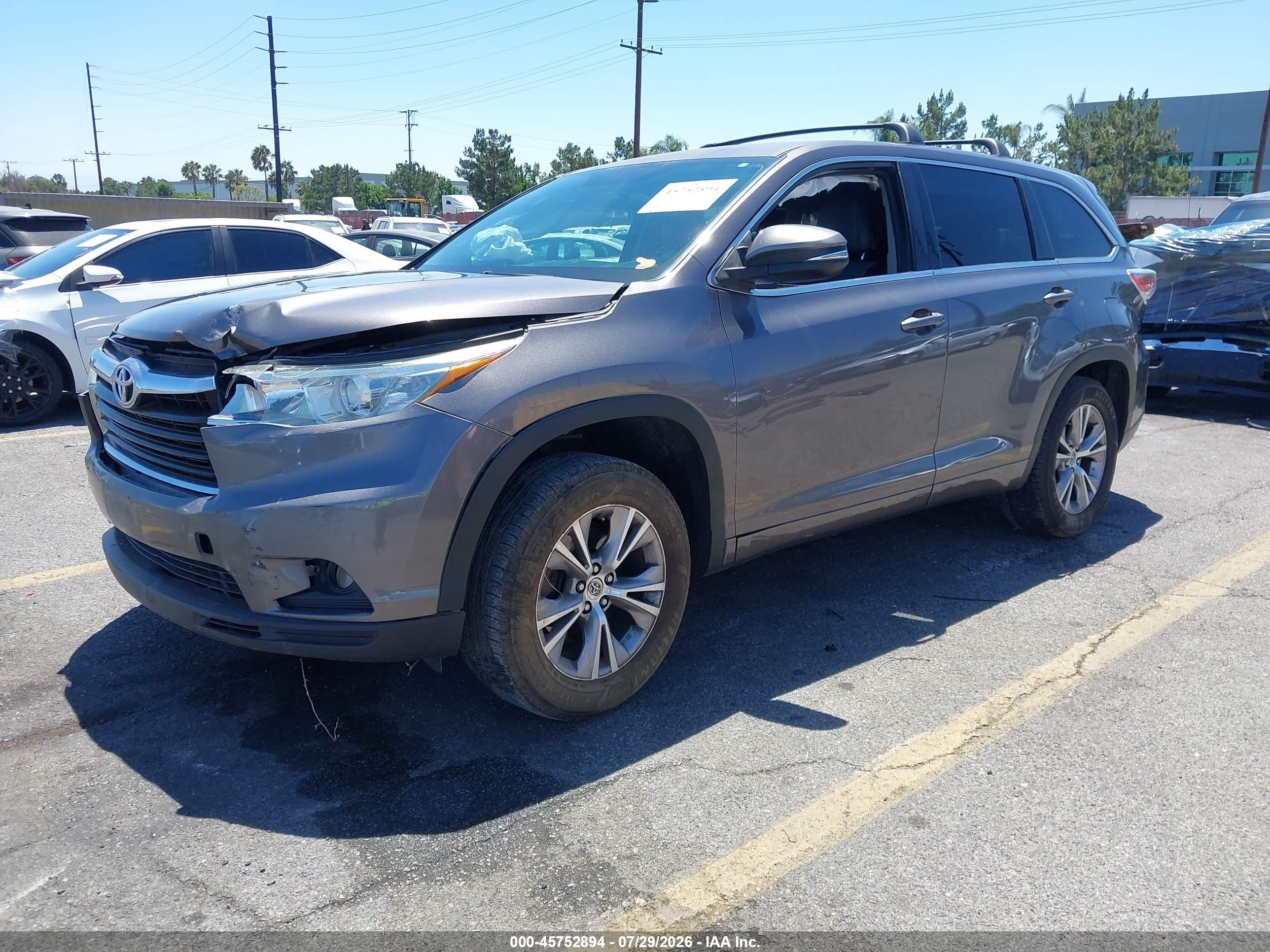 2015 Toyota Highlander Le Plus V6 Black vin: 5TDZKRFH5FS050207