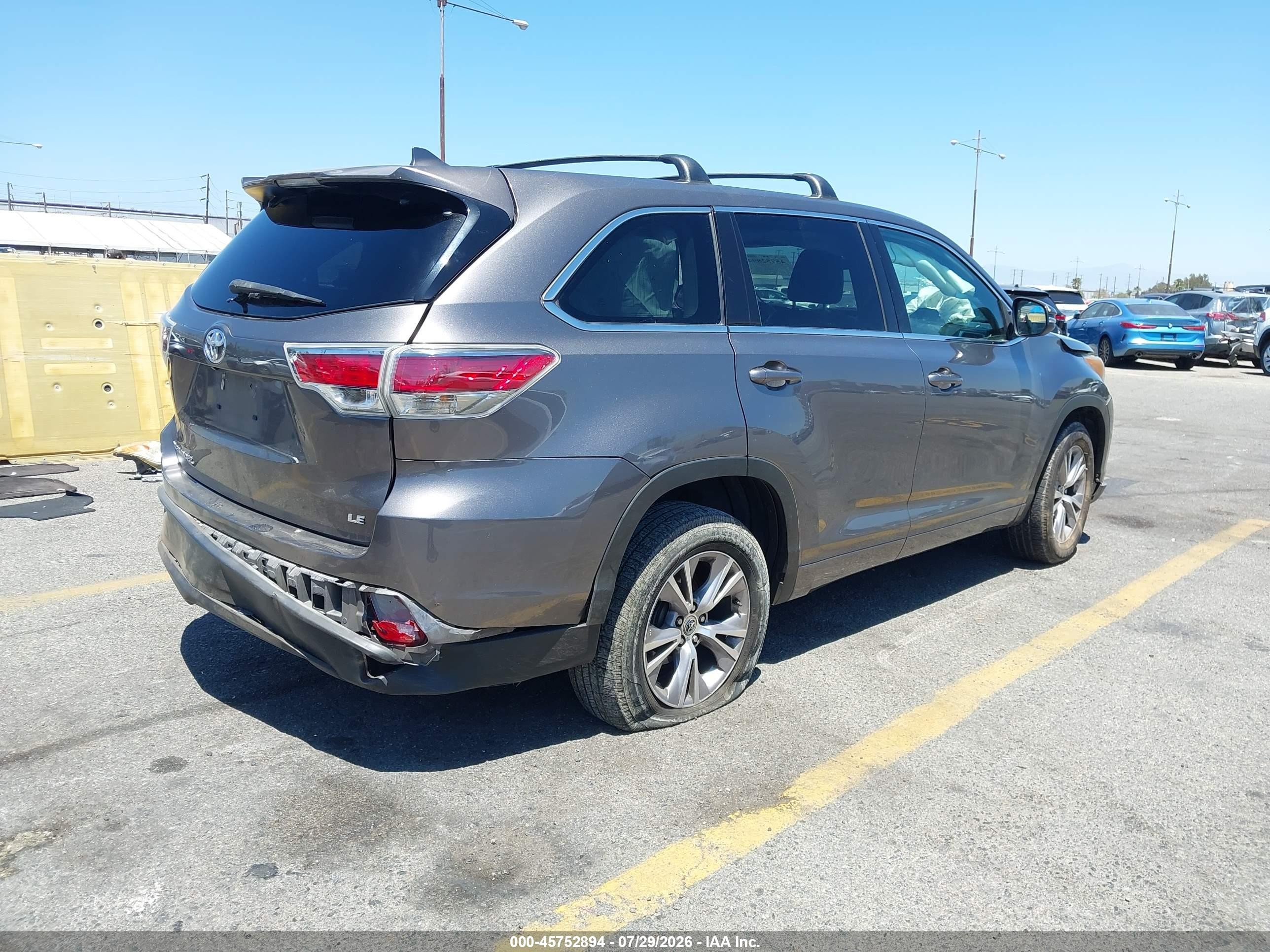 2015 Toyota Highlander Le Plus V6 Black vin: 5TDZKRFH5FS050207