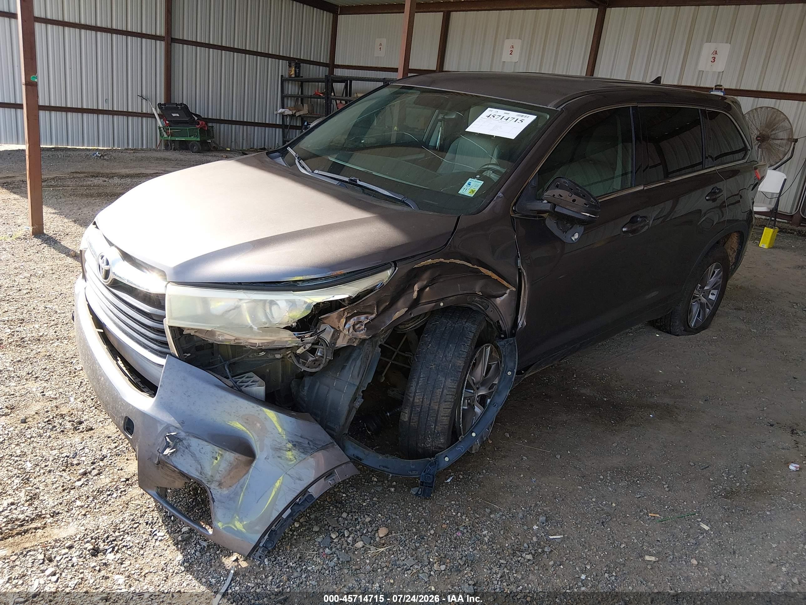 2015 Toyota Highlander Le Plus V6 Gray vin: 5TDZKRFH5FS074717