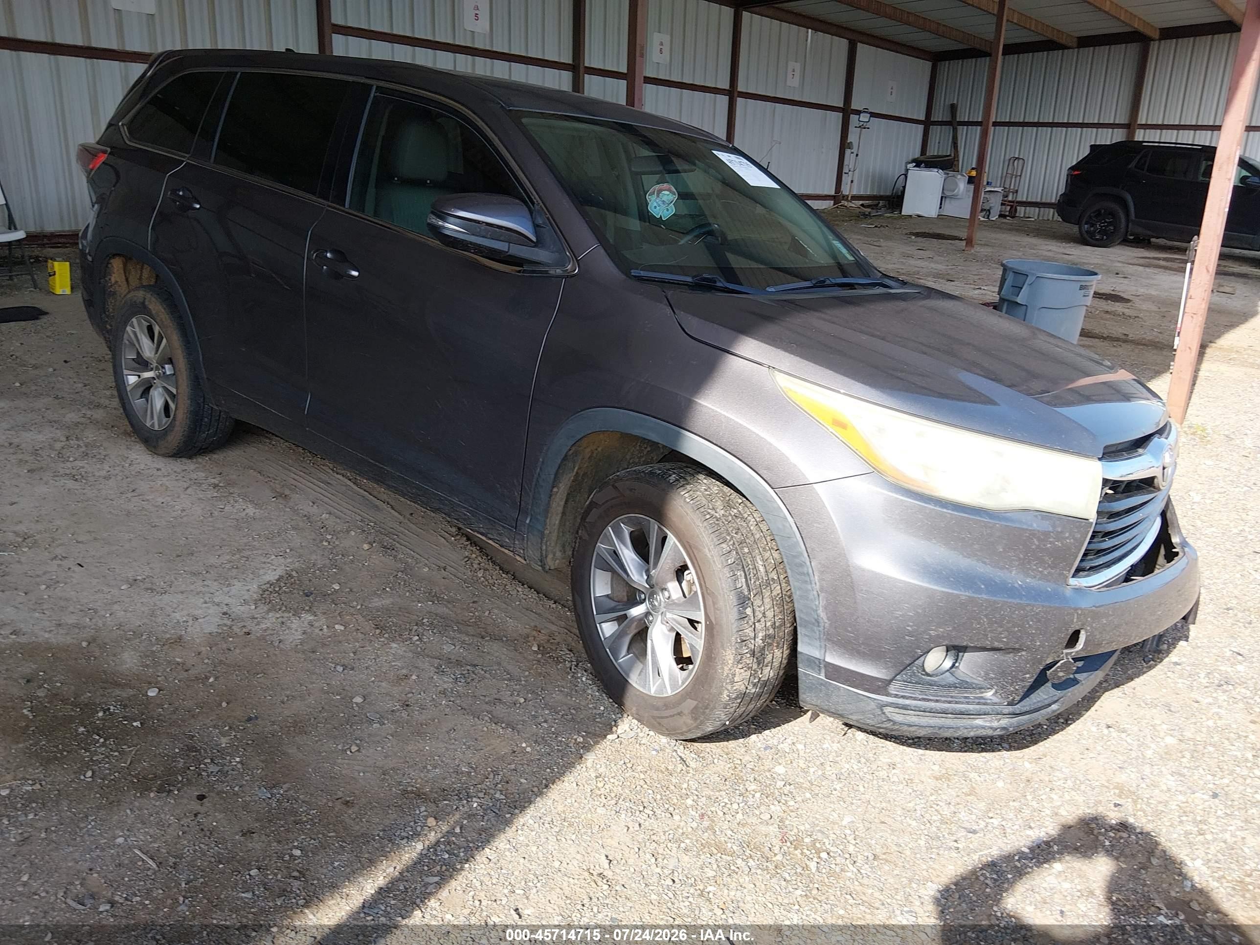2015 Toyota Highlander Le Plus V6 Gray vin: 5TDZKRFH5FS074717