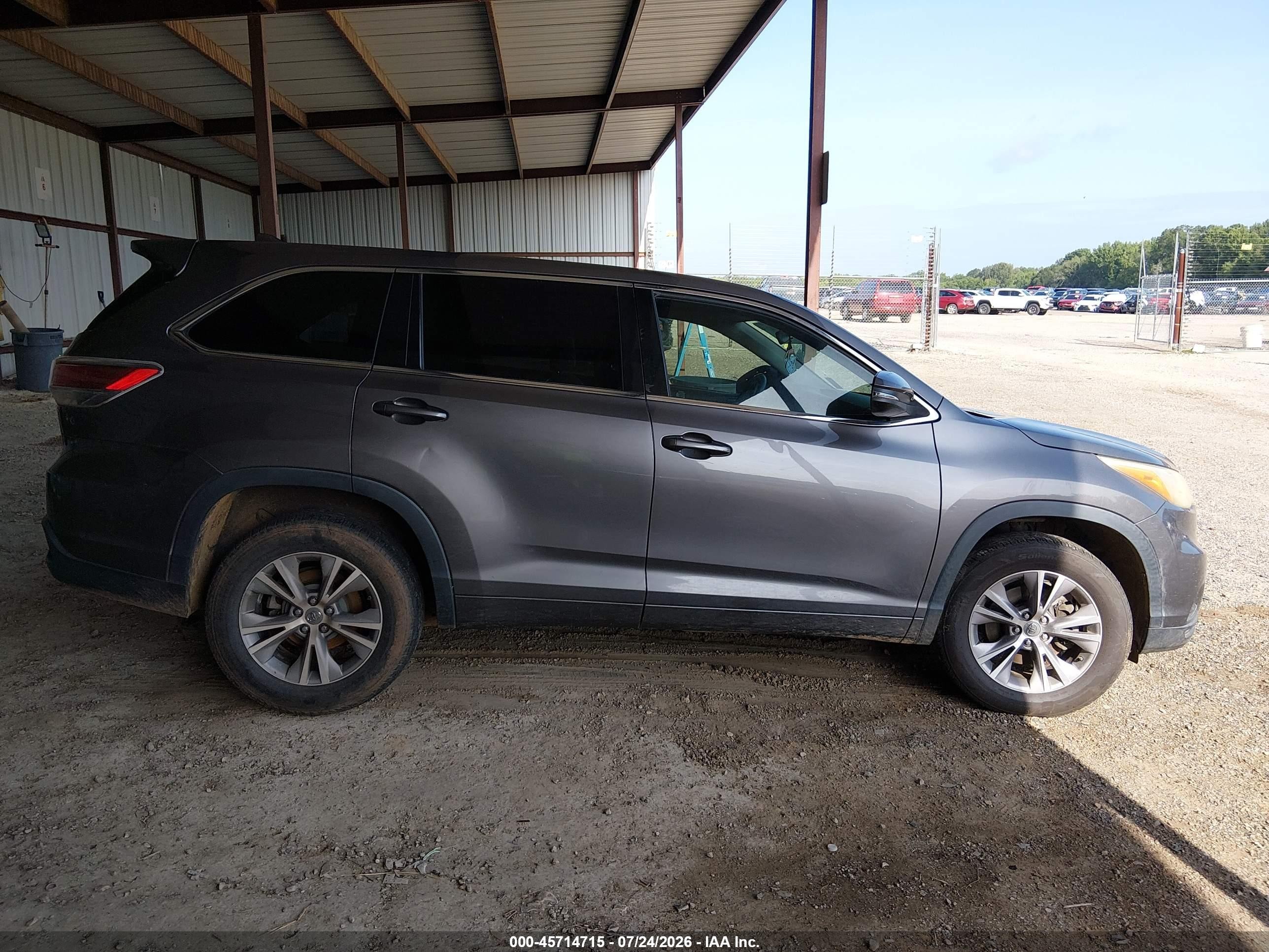 2015 Toyota Highlander Le Plus V6 Gray vin: 5TDZKRFH5FS074717