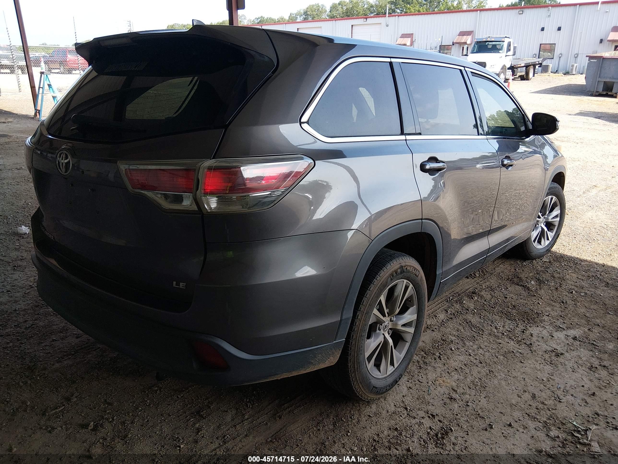 2015 Toyota Highlander Le Plus V6 Gray vin: 5TDZKRFH5FS074717