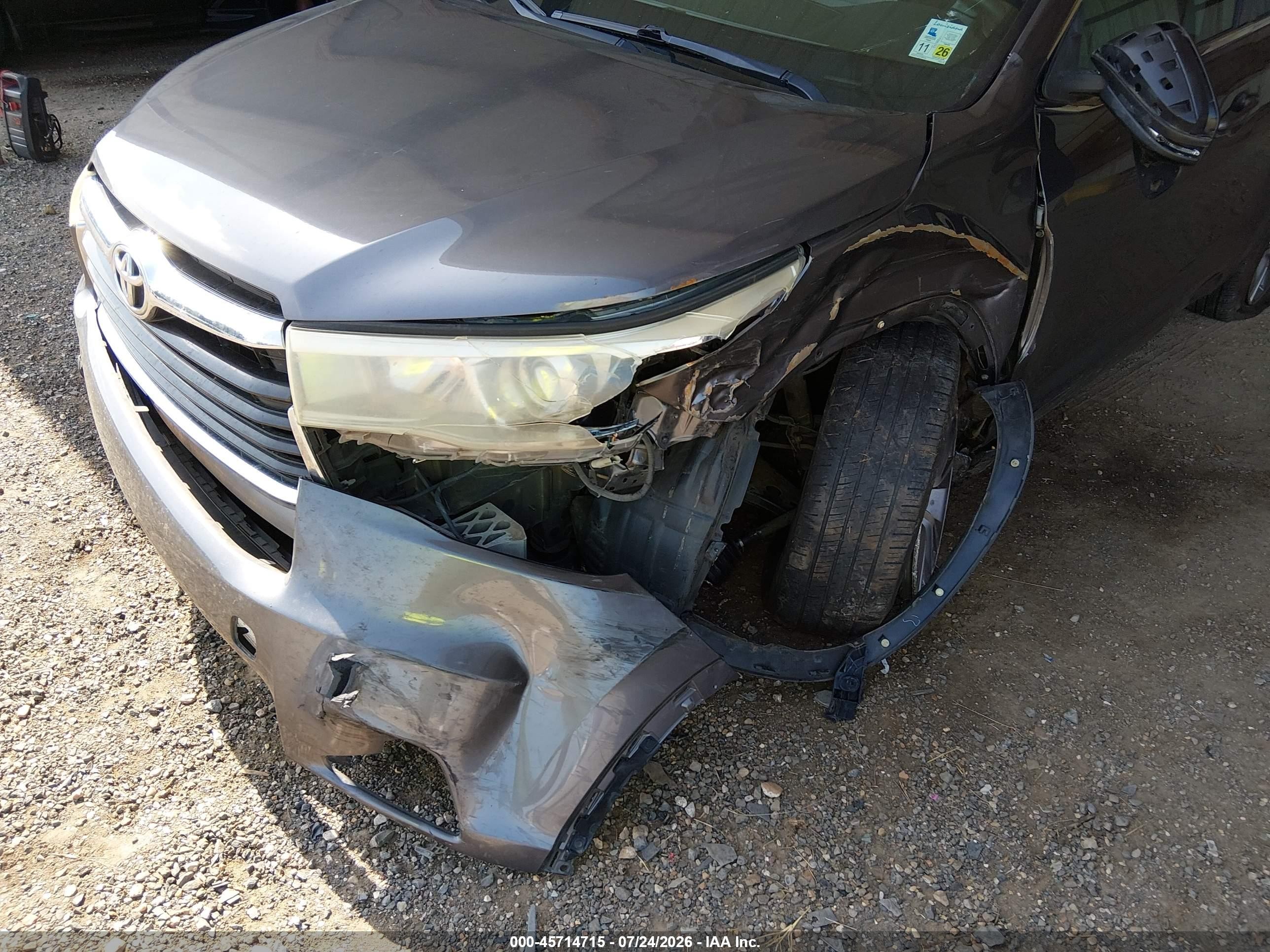 2015 Toyota Highlander Le Plus V6 Gray vin: 5TDZKRFH5FS074717
