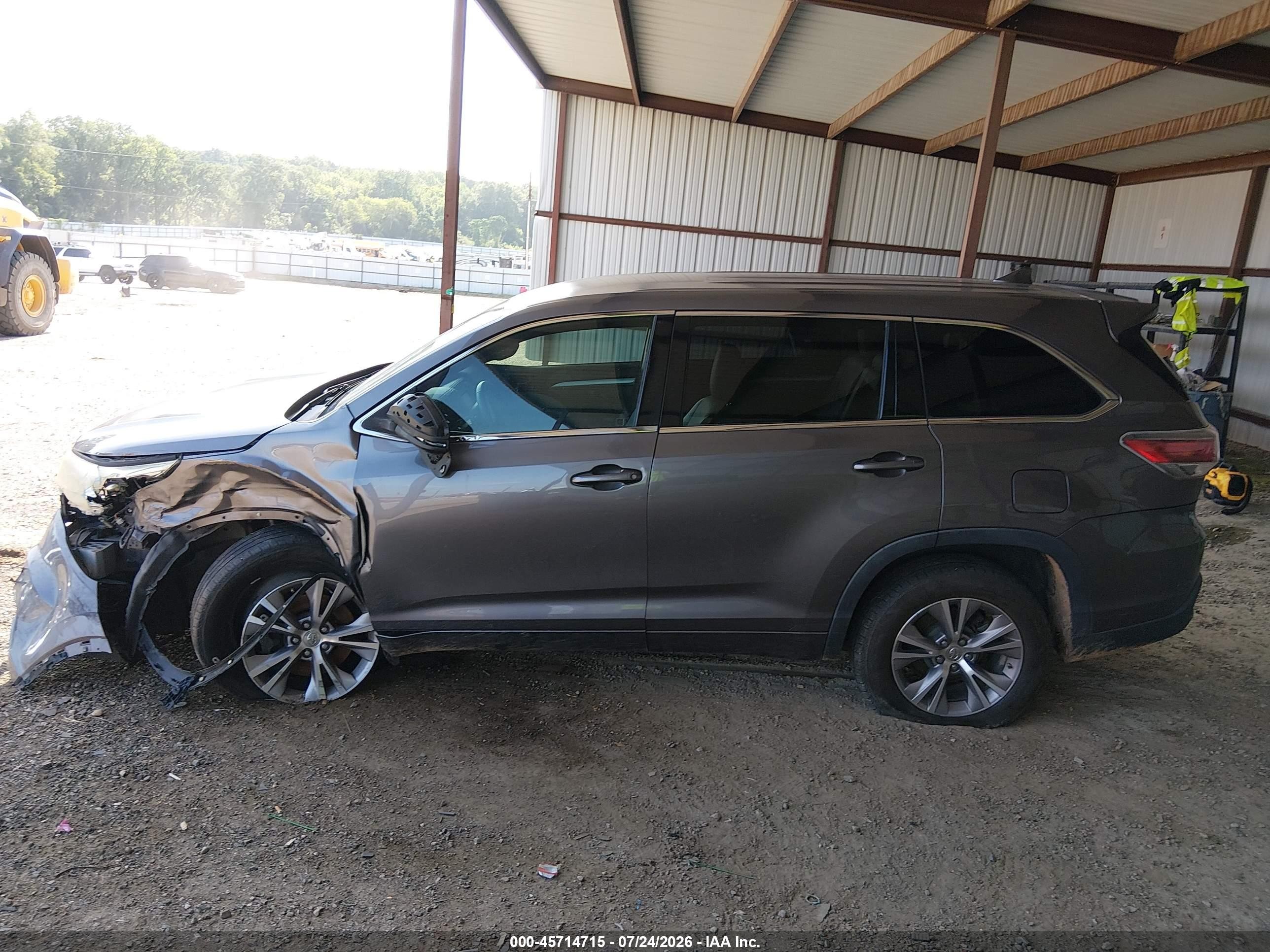2015 Toyota Highlander Le Plus V6 Gray vin: 5TDZKRFH5FS074717