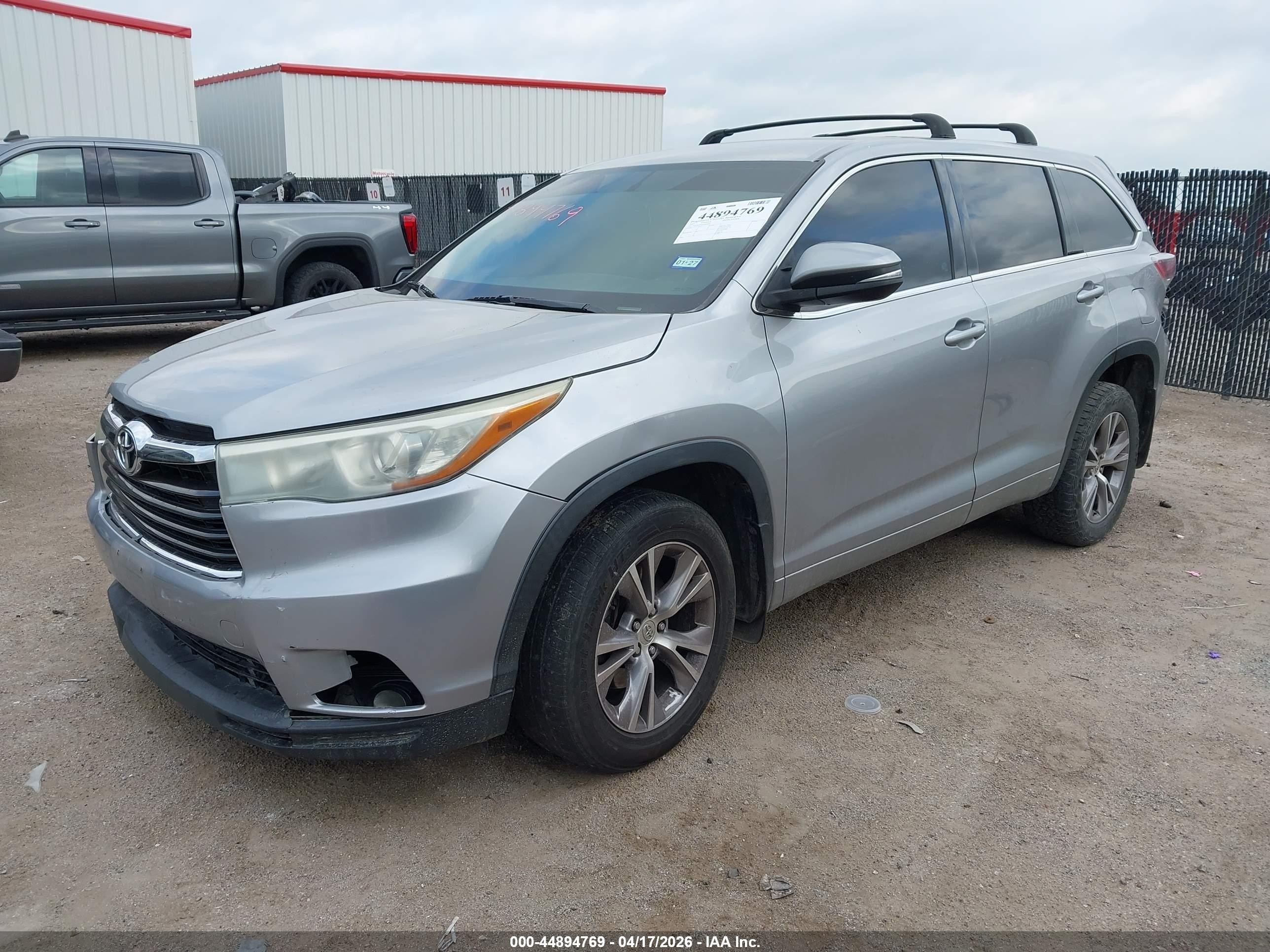2015 Toyota Highlander Le Plus V6 Серый vin: 5TDZKRFH6FS064410