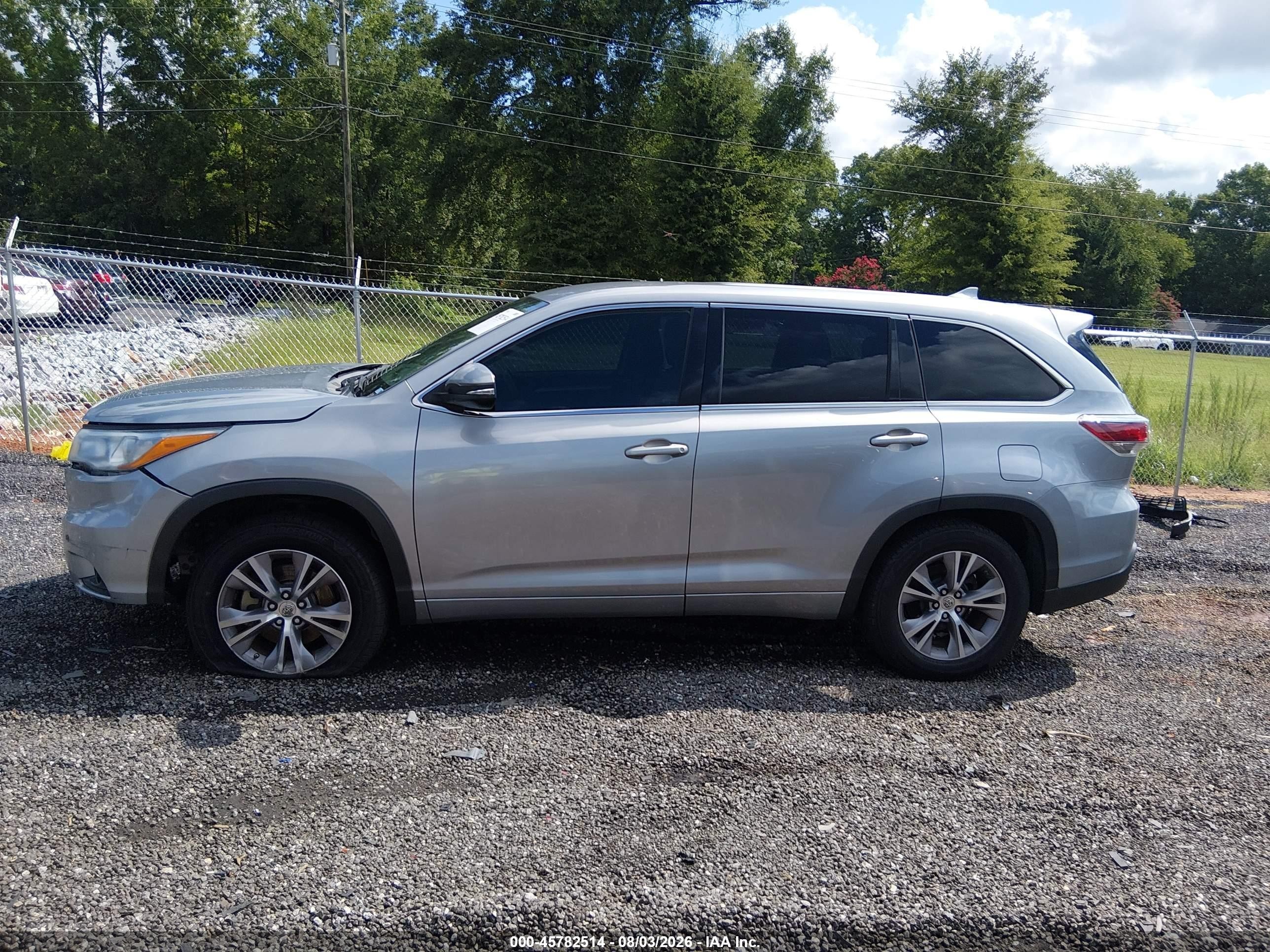 2015 Toyota Highlander Le Plus V6 Silver vin: 5TDZKRFH6FS115260
