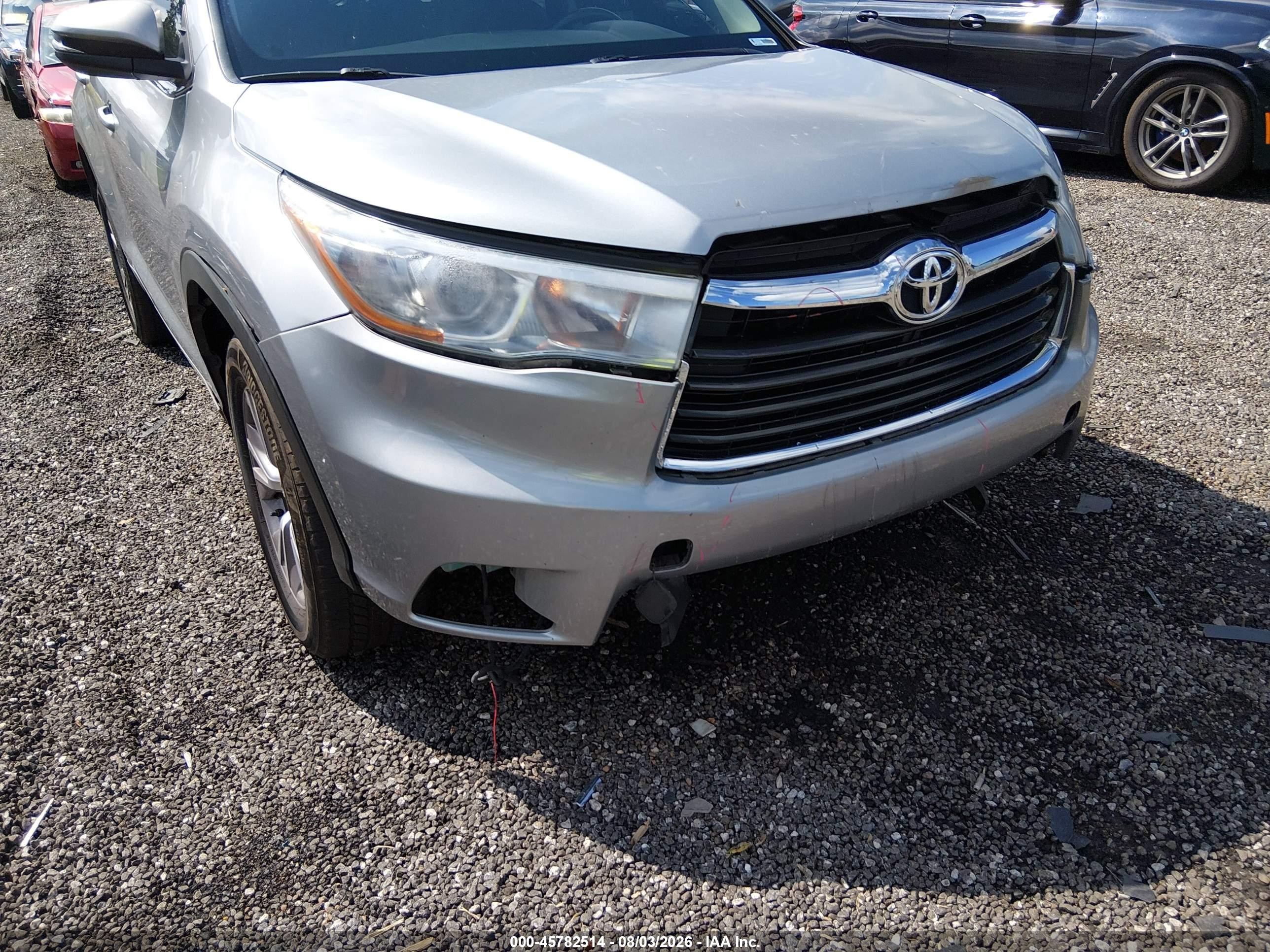 2015 Toyota Highlander Le Plus V6 Silver vin: 5TDZKRFH6FS115260