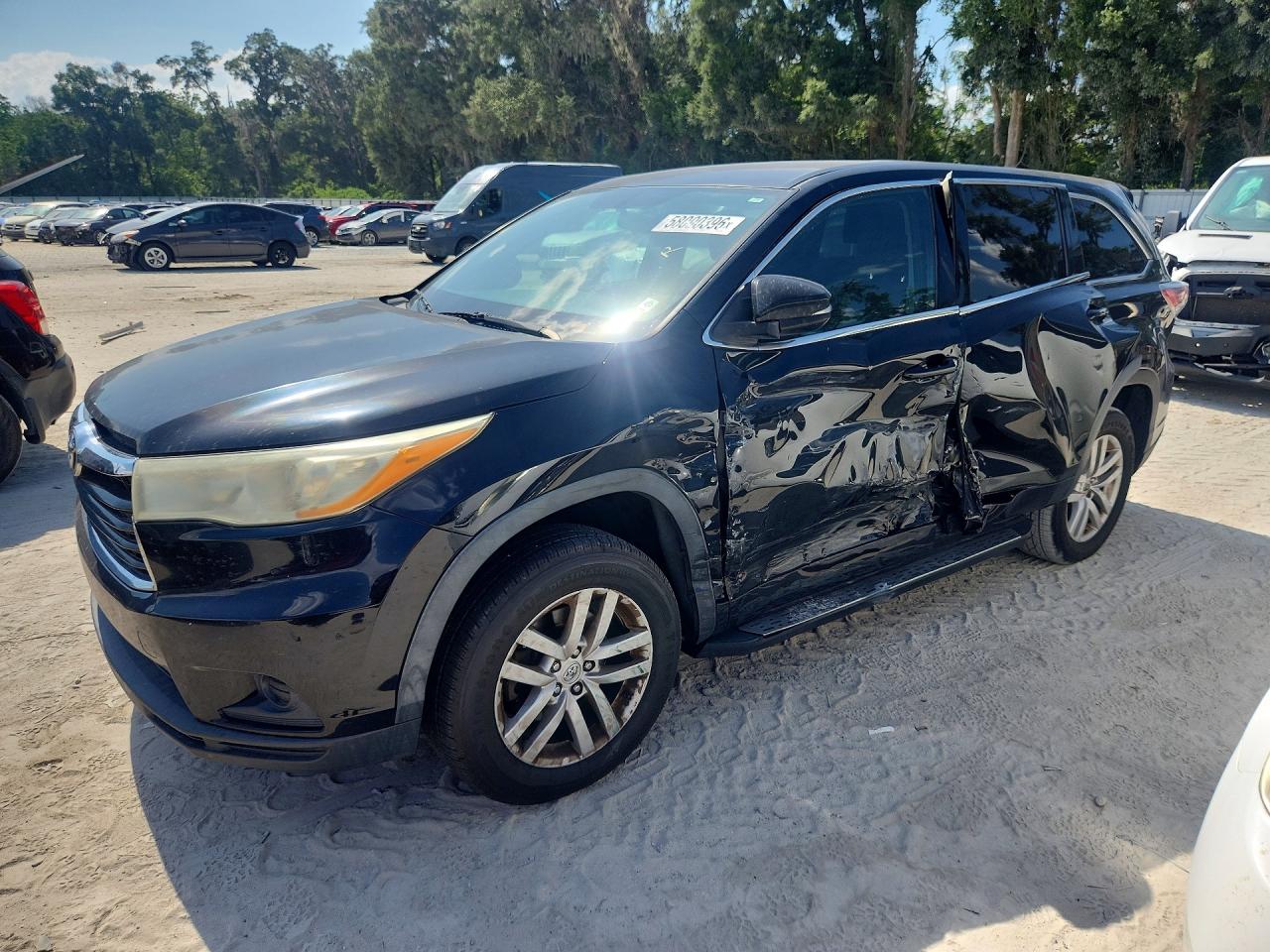 2014 Toyota Highlander Le Black vin: 5TDZKRFH7ES021130