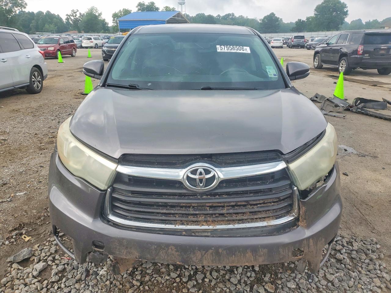 2015 Toyota Highlander Le Plus Gray vin: 5TDZKRFH7FS090868