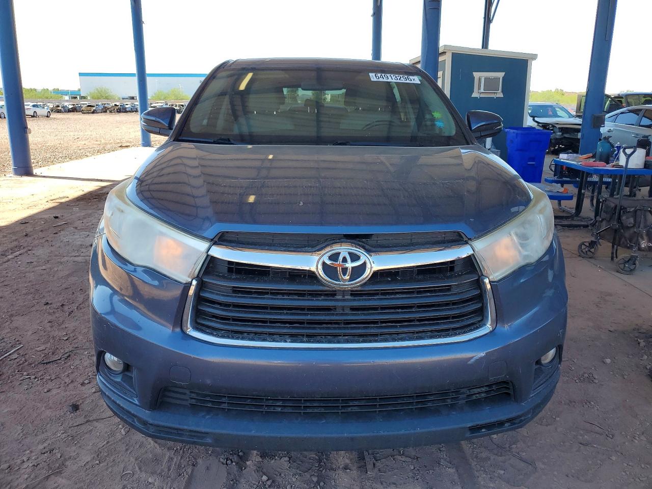 2014 Toyota Highlander Le Plus Blue vin: 5TDZKRFH8ES034789