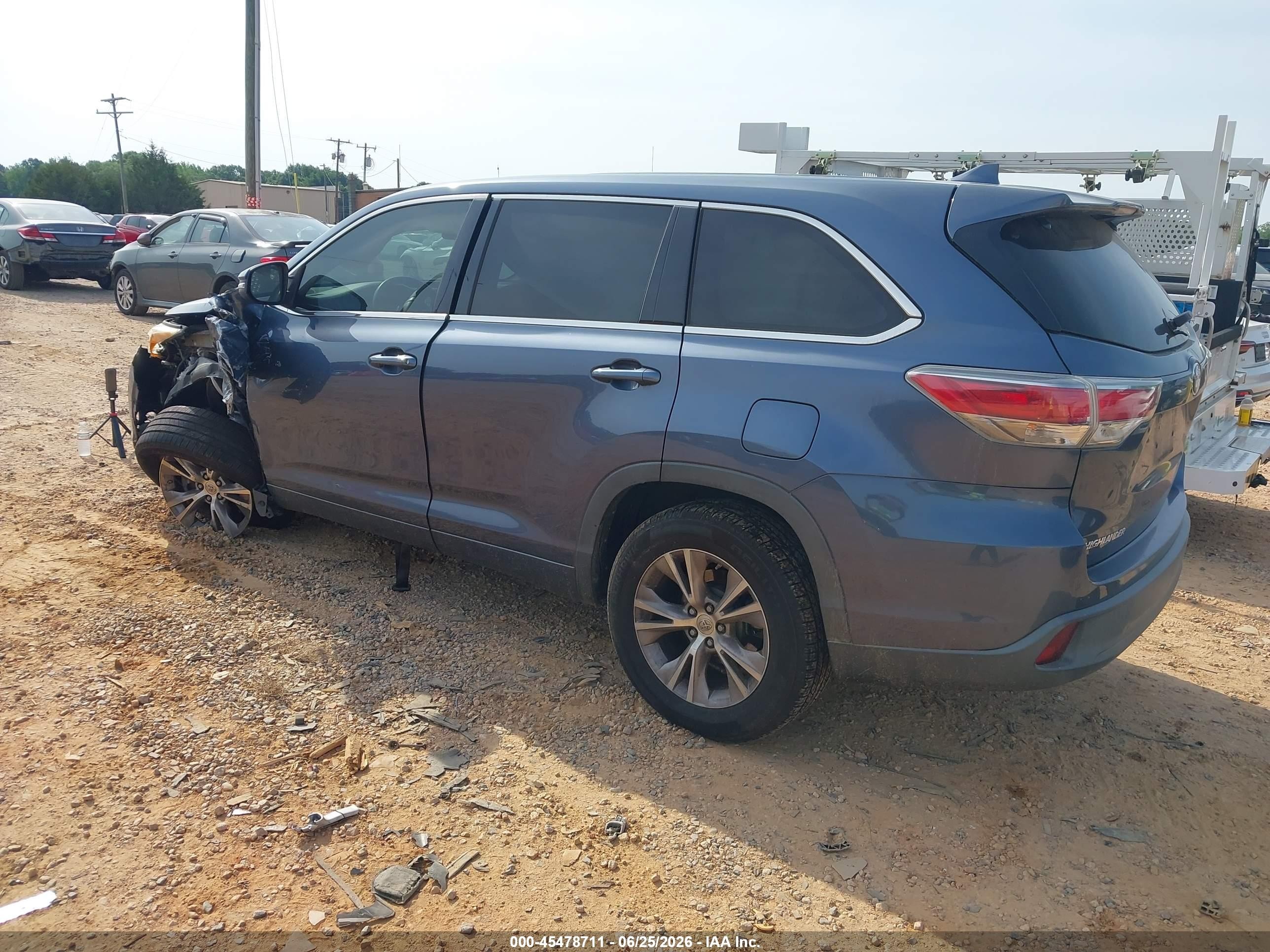 2015 Toyota Highlander Le Plus V6 Light Blue vin: 5TDZKRFH8FS054803