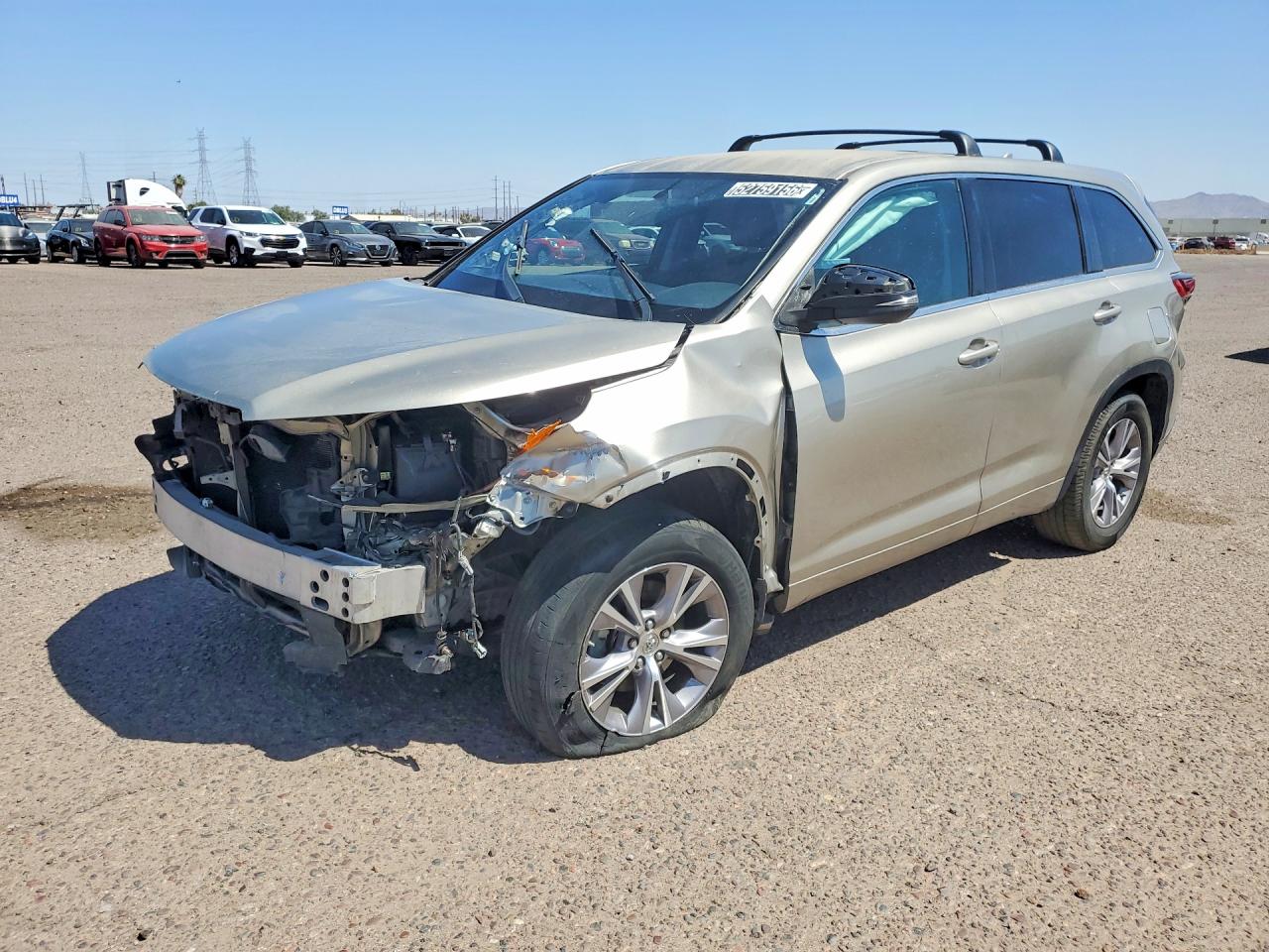 2015 Toyota Highlander Le Plus Gold vin: 5TDZKRFH8FS114790