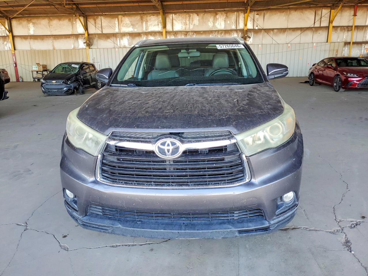 2015 Toyota Highlander Le Plus Gray vin: 5TDZKRFH9FS073232