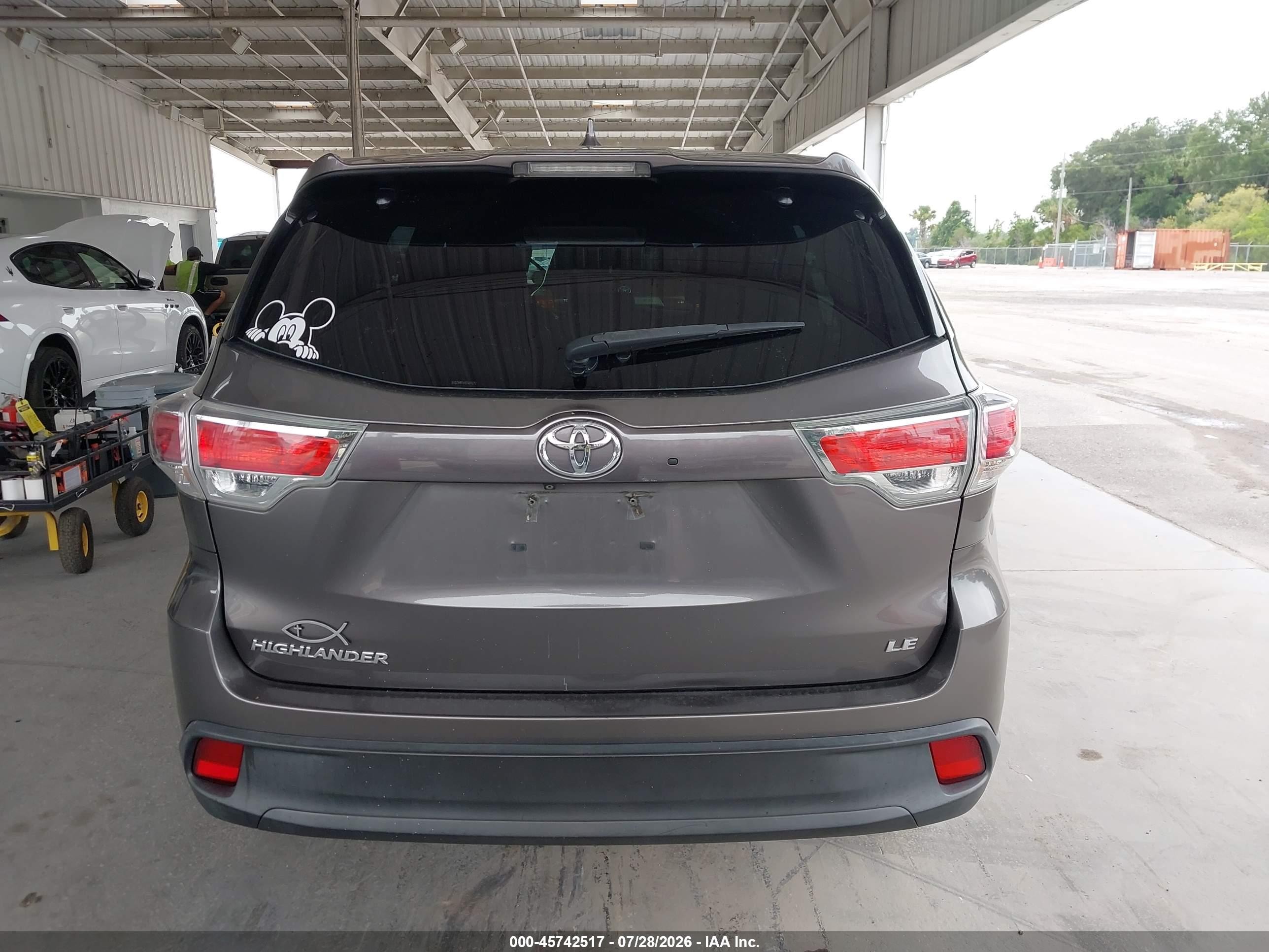 2014 Toyota Highlander Le/le Plus Серый vin: 5TDZKRFHXES011272
