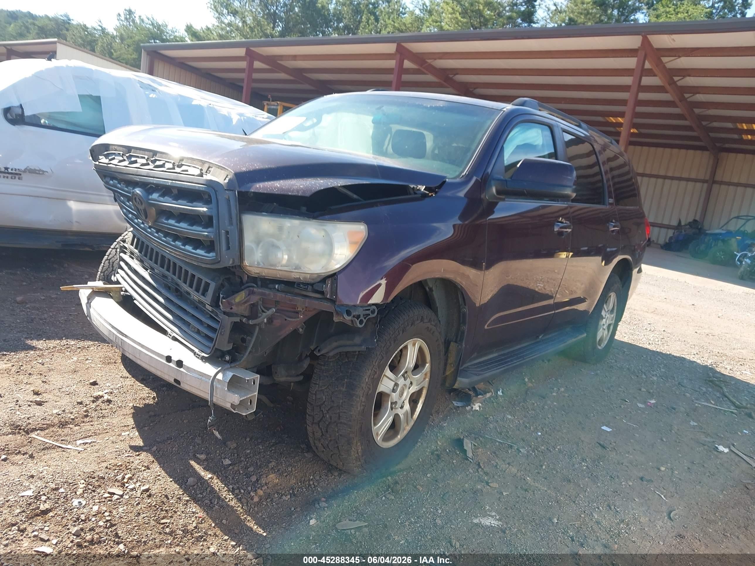 2012 Toyota Sequoia Sr5 4.6l V8 Purple vin: 5TDZM5G14CS003735