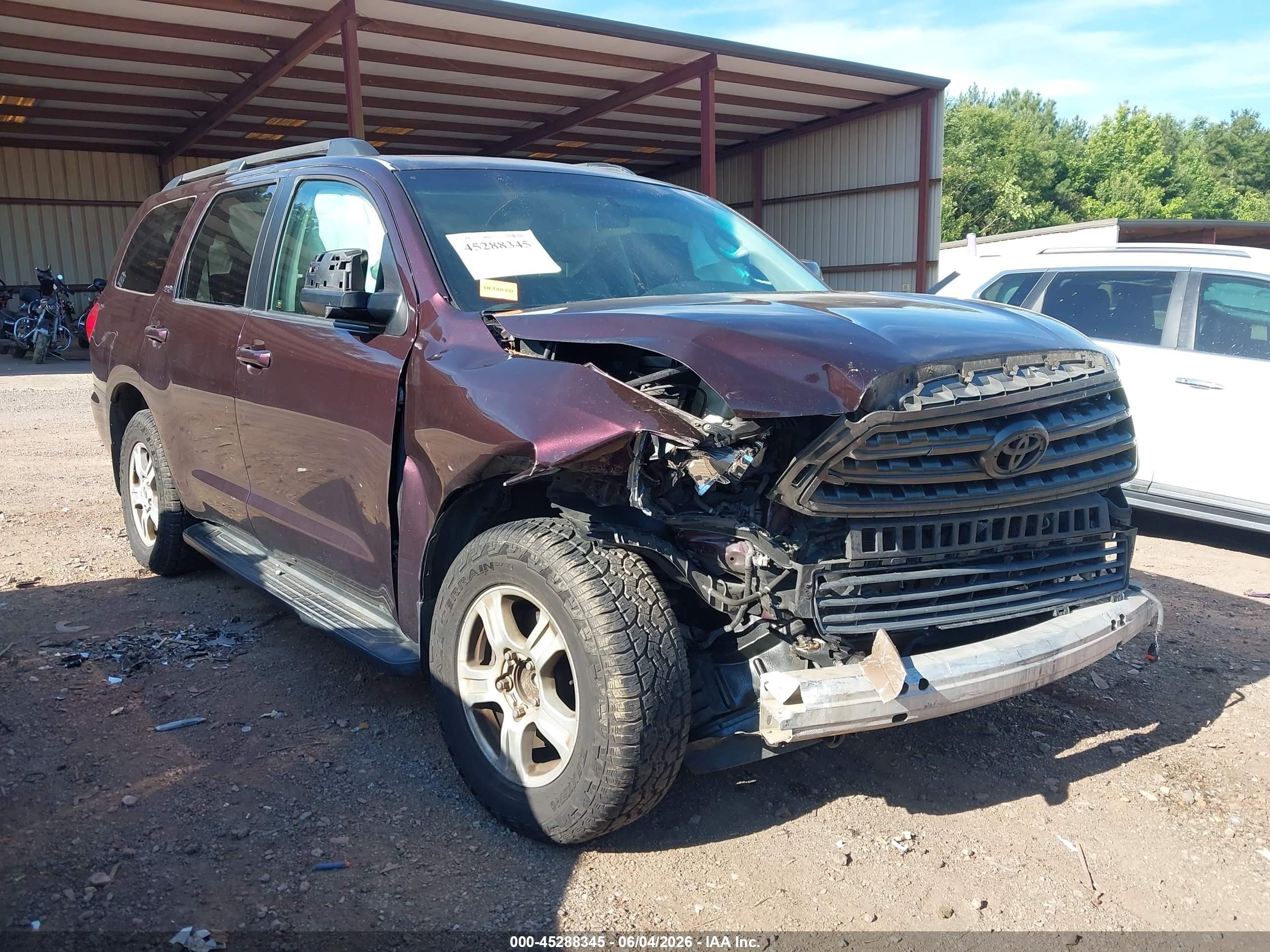 2012 Toyota Sequoia Sr5 4.6l V8 Purple vin: 5TDZM5G14CS003735