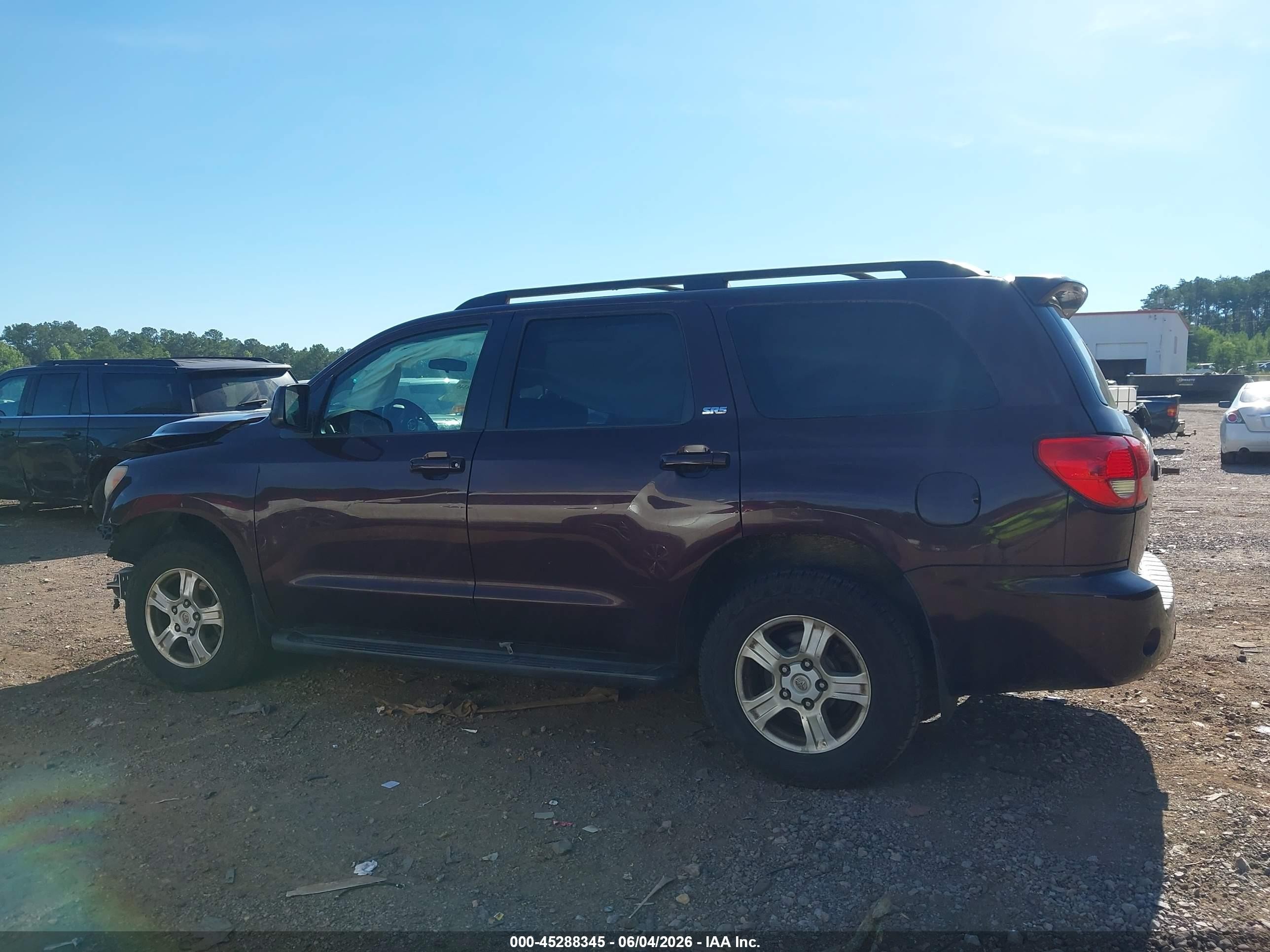 2012 Toyota Sequoia Sr5 4.6l V8 Purple vin: 5TDZM5G14CS003735