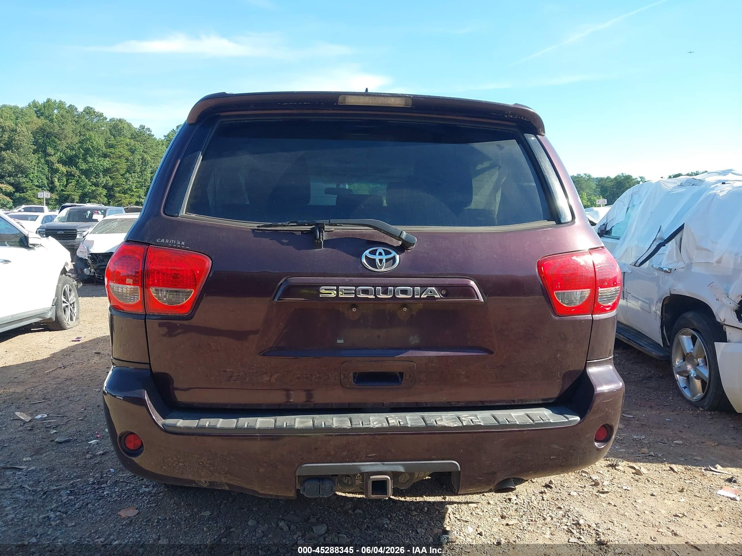 2012 Toyota Sequoia Sr5 4.6l V8 Purple vin: 5TDZM5G14CS003735
