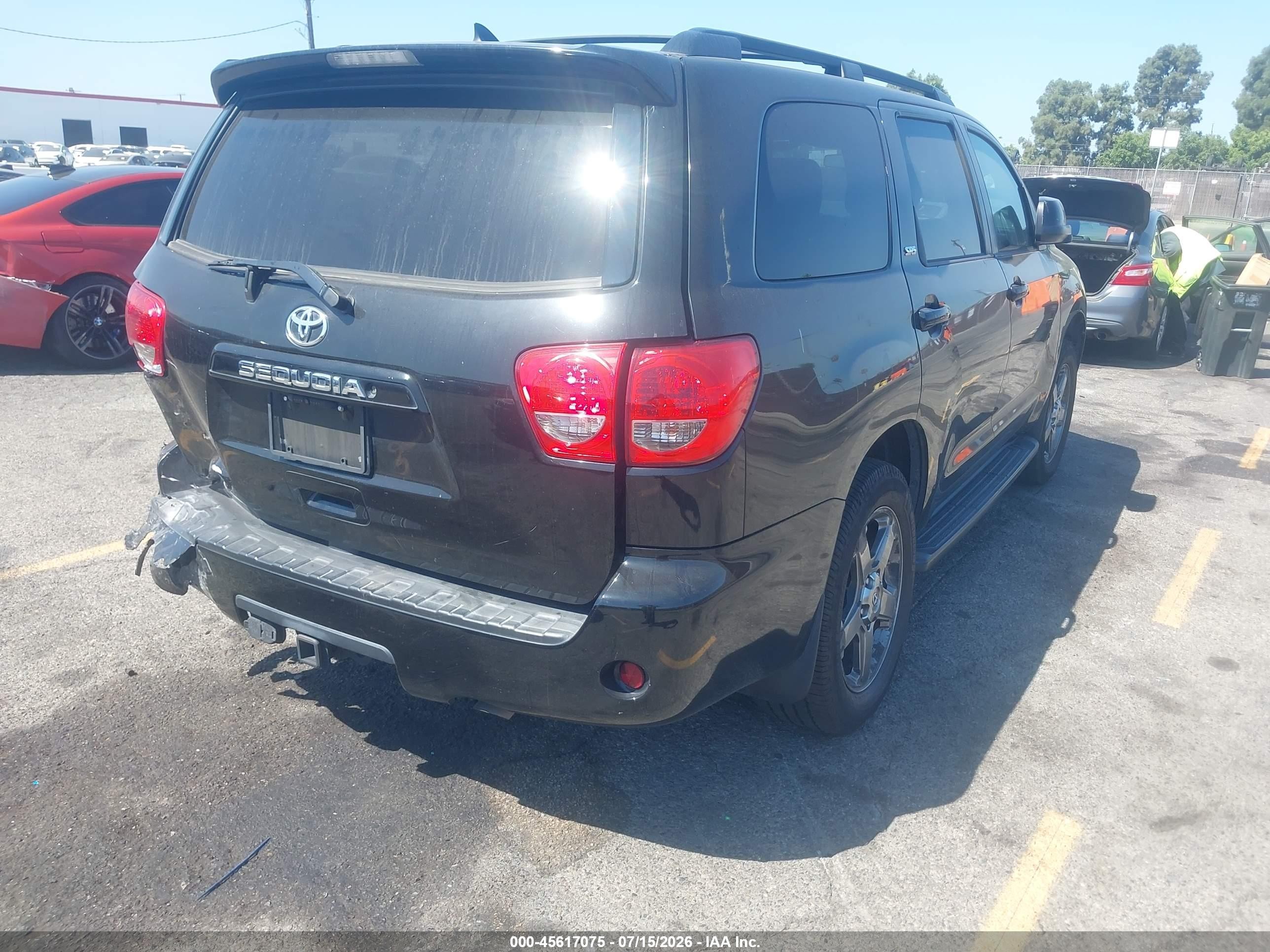 2011 Toyota Sequoia Sr5 4.6l V8 Black vin: 5TDZM5G17BS003193