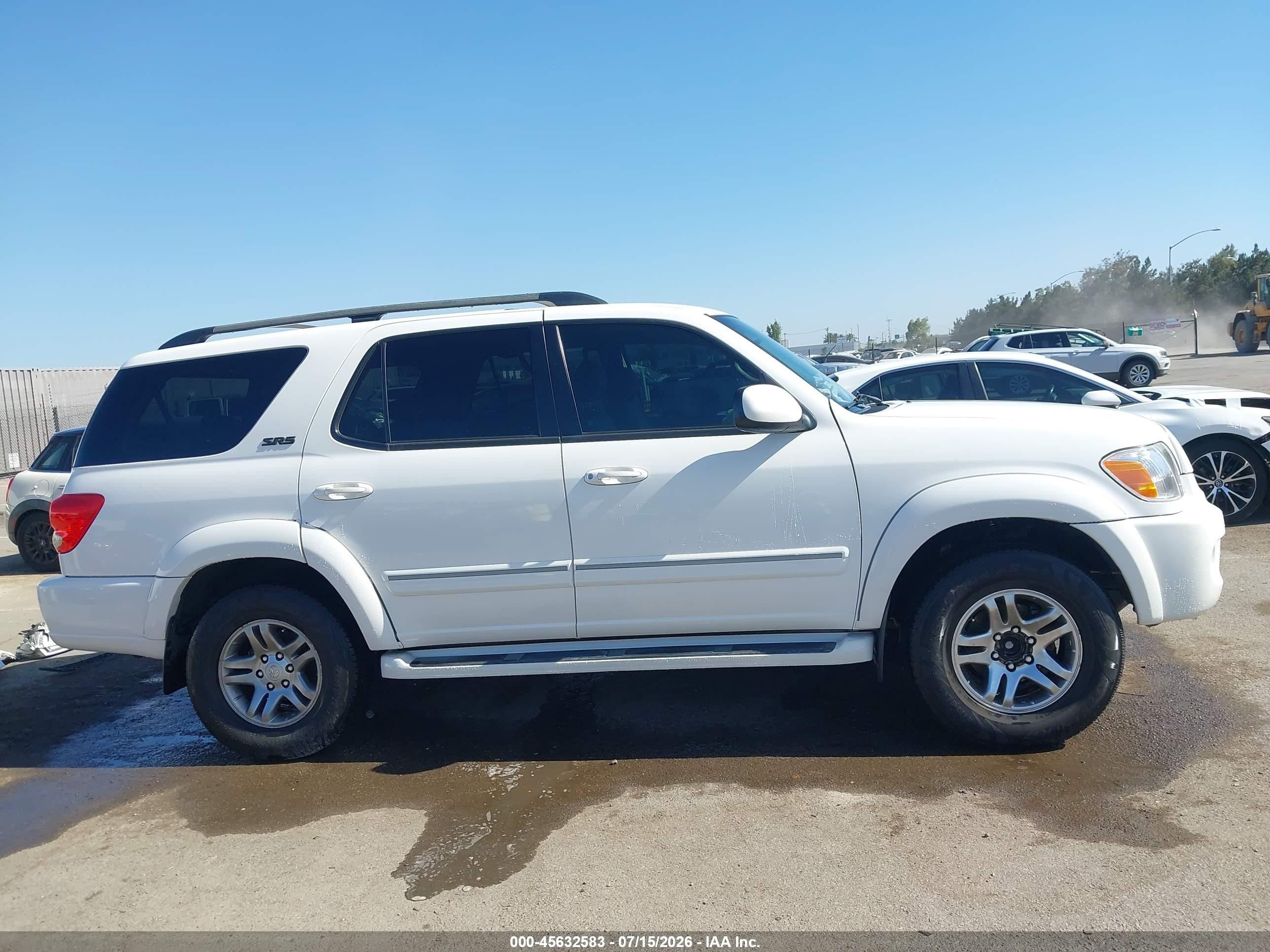 2007 Toyota Sequoia Sr5 White vin: 5TDZT34A07S285650