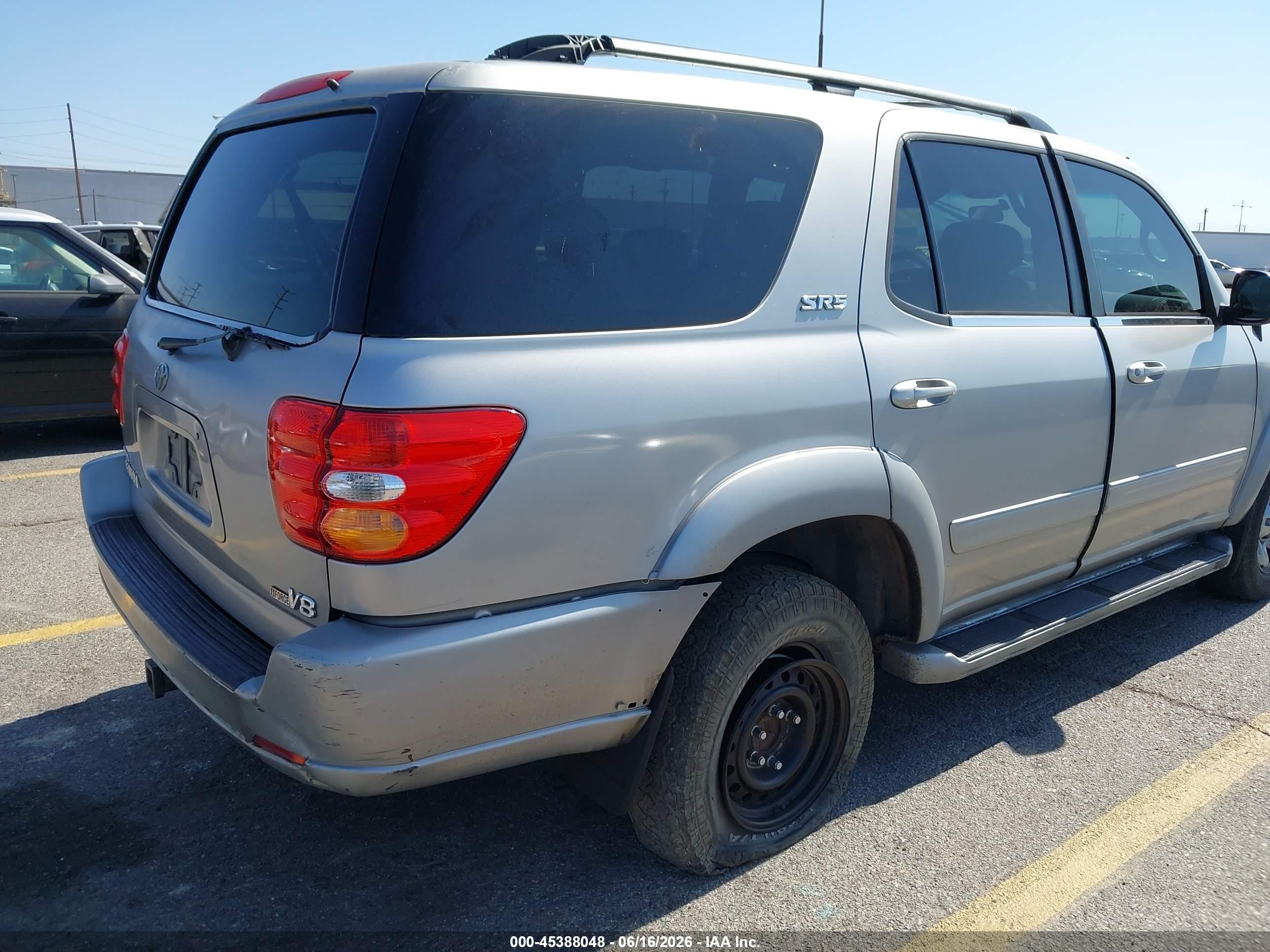 2002 Toyota Sequoia Sr5 V8 Серый vin: 5TDZT34A12S079715