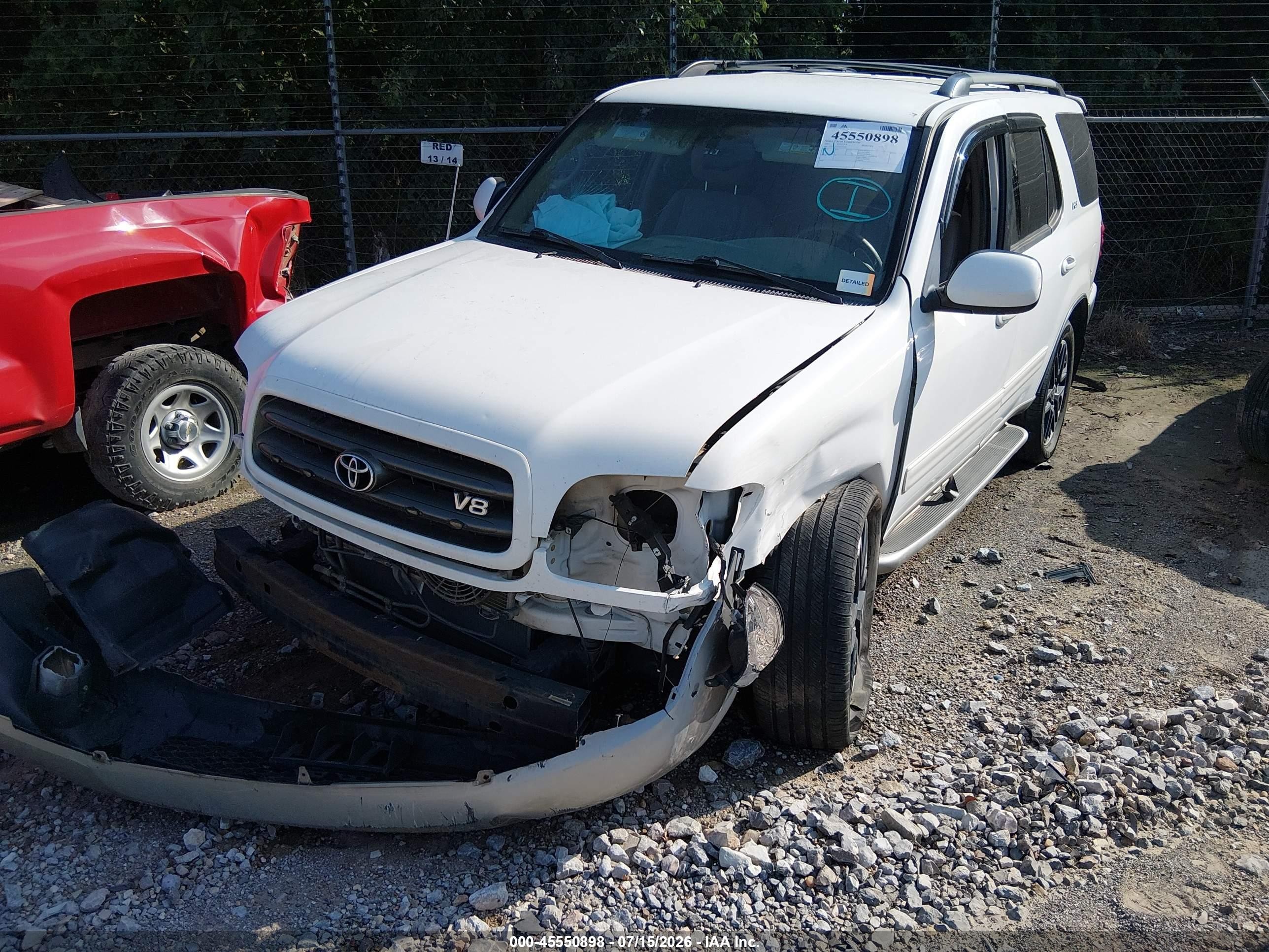2003 Toyota Sequoia Sr5 V8 Белый vin: 5TDZT34A13S170730
